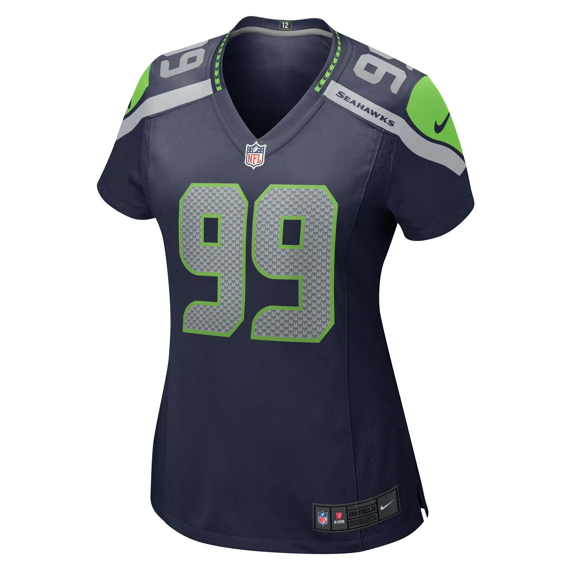 Carl Davis Jr. Seattle Seahawks  Women's  Game Jersey -  Navy