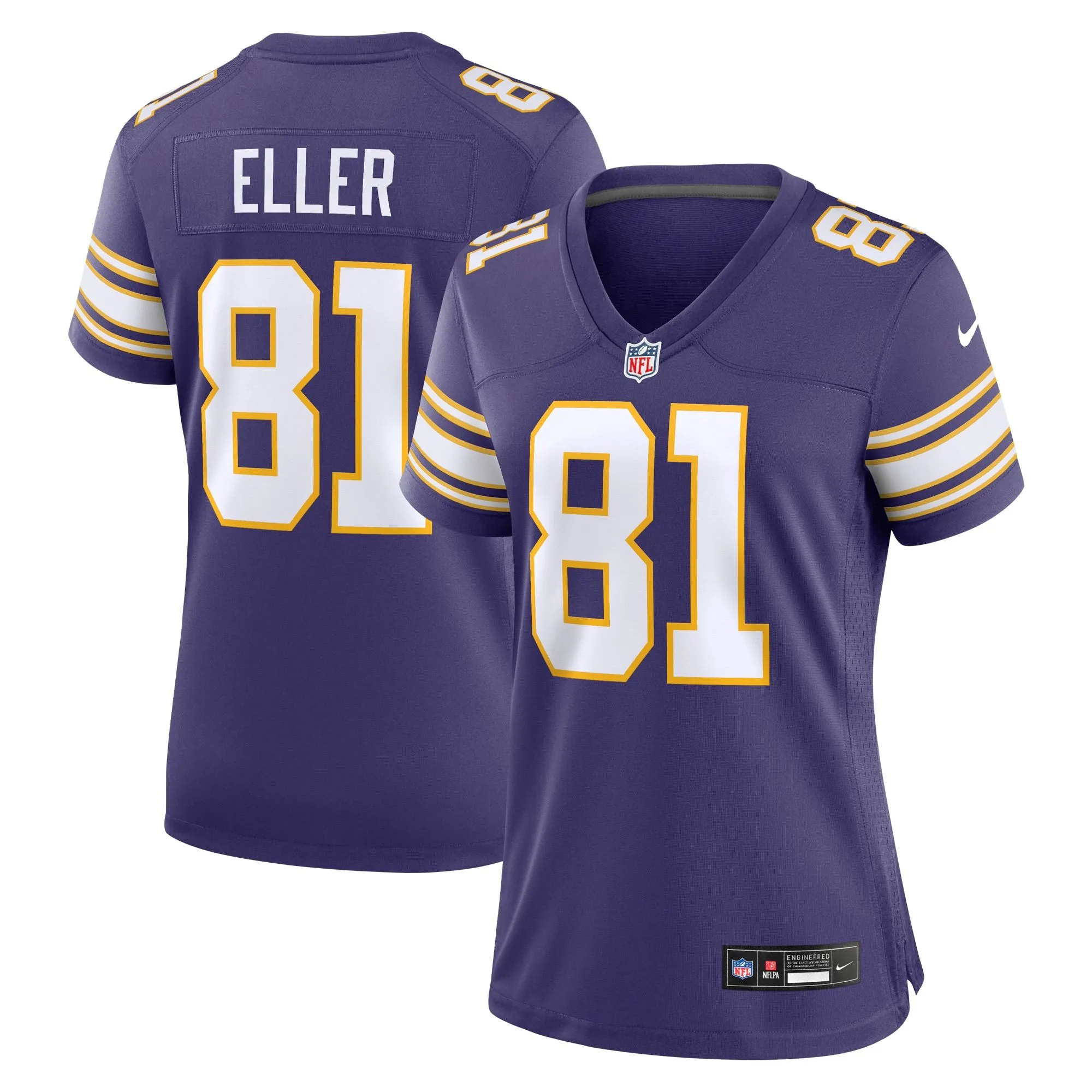 Carl Eller Minnesota Vikings  Women's Classic Retired Player Jersey - Purple