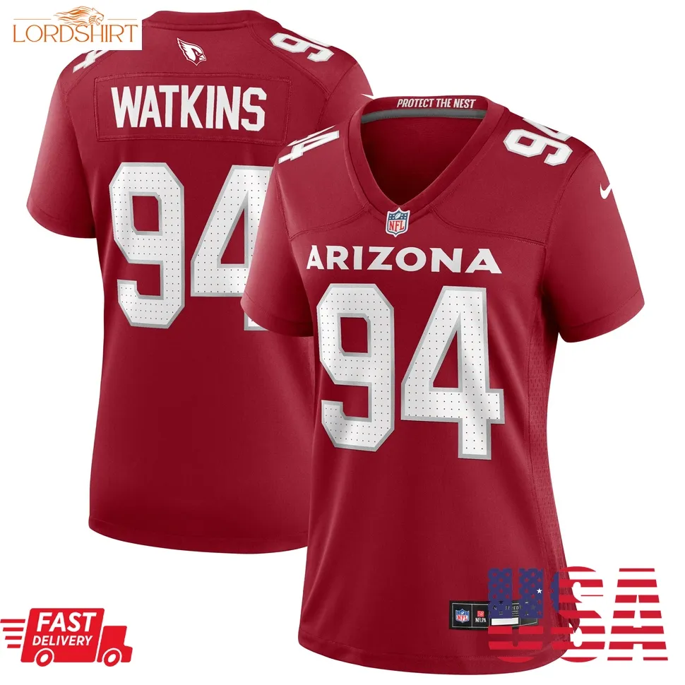 Carlos Watkins Arizona Cardinals  Women's Game Player Jersey   Cardinal