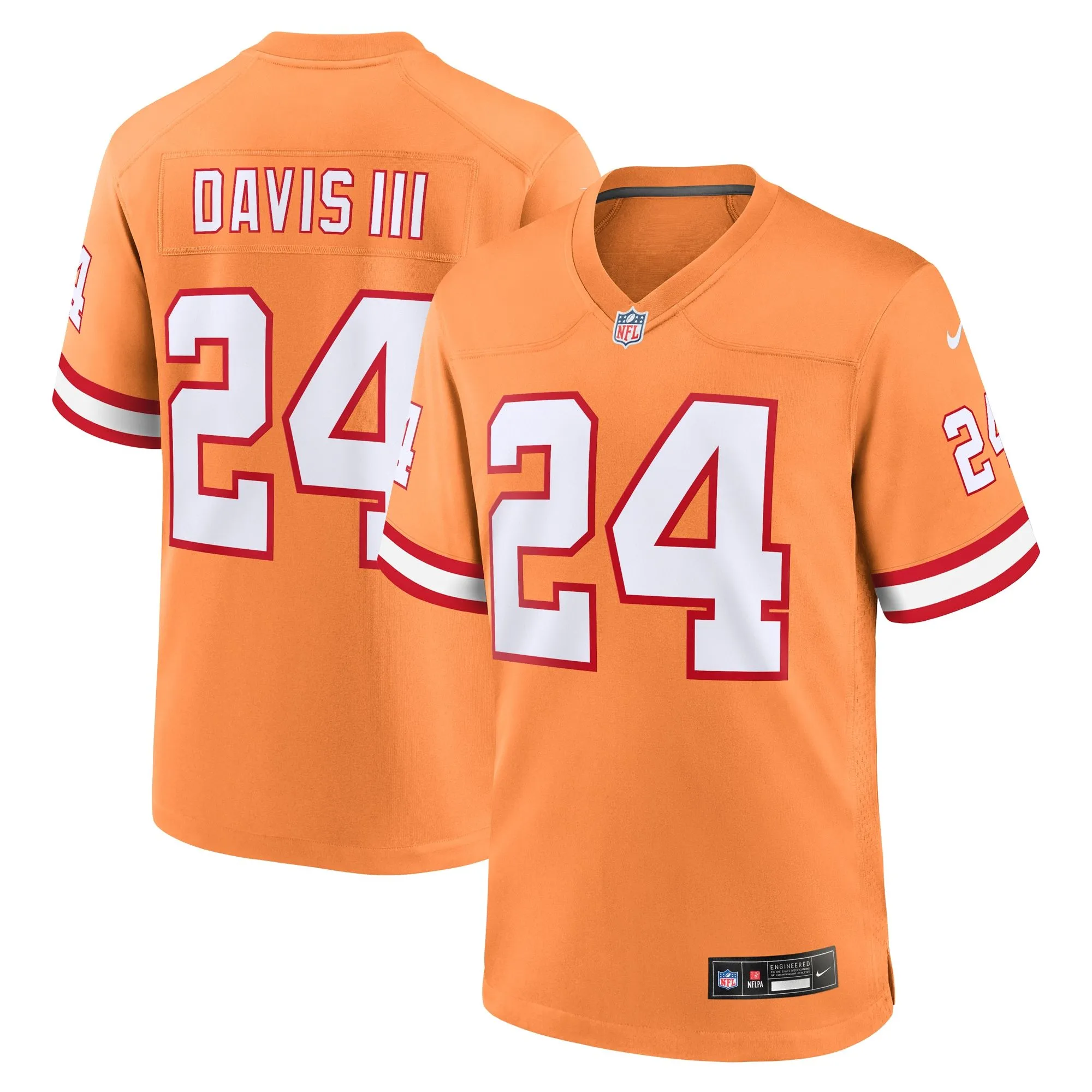 Carlton Davis III Tampa Bay Buccaneers  Throwback Game Jersey - Orange