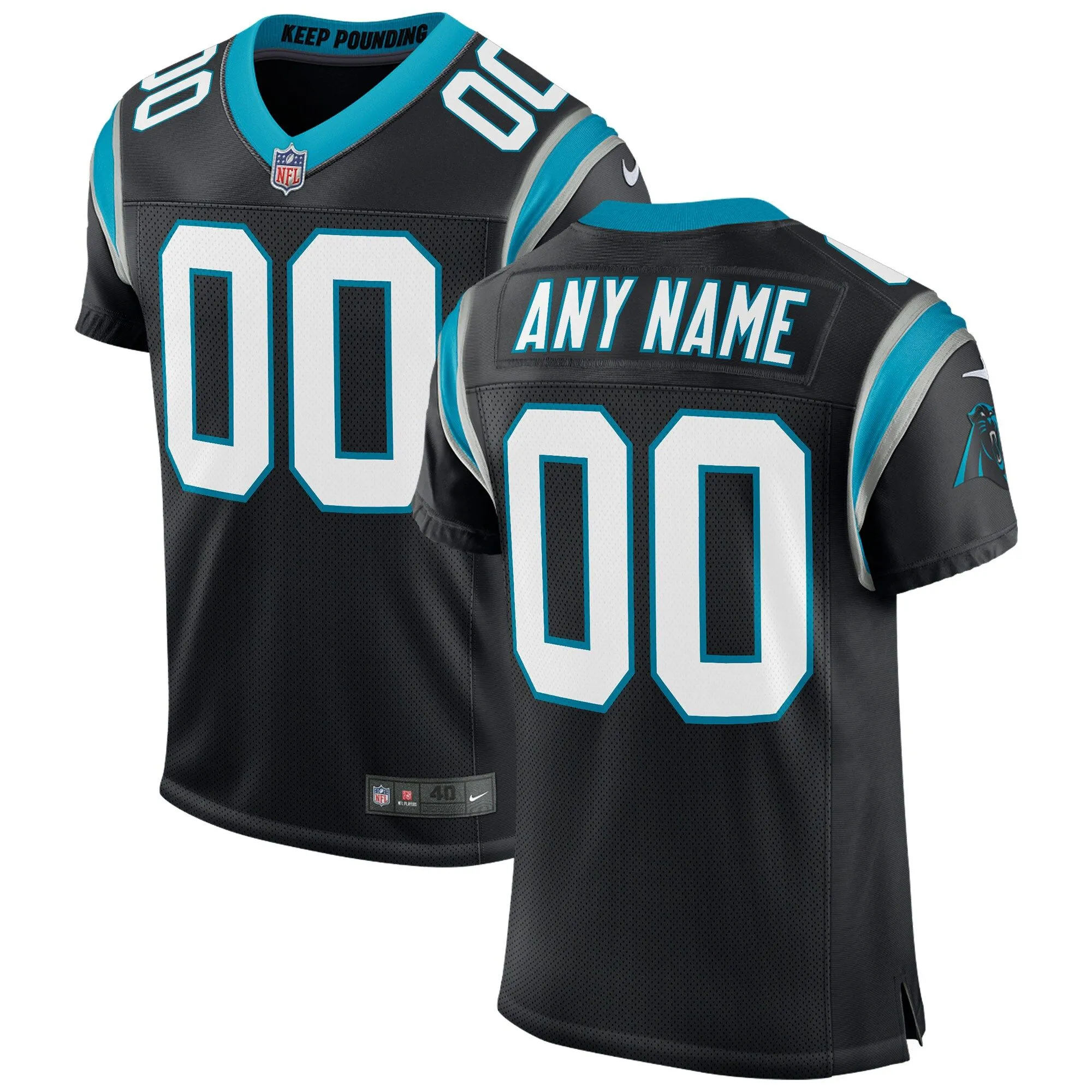 Carolina Panthers  Classic Custom Elite Jersey - Black