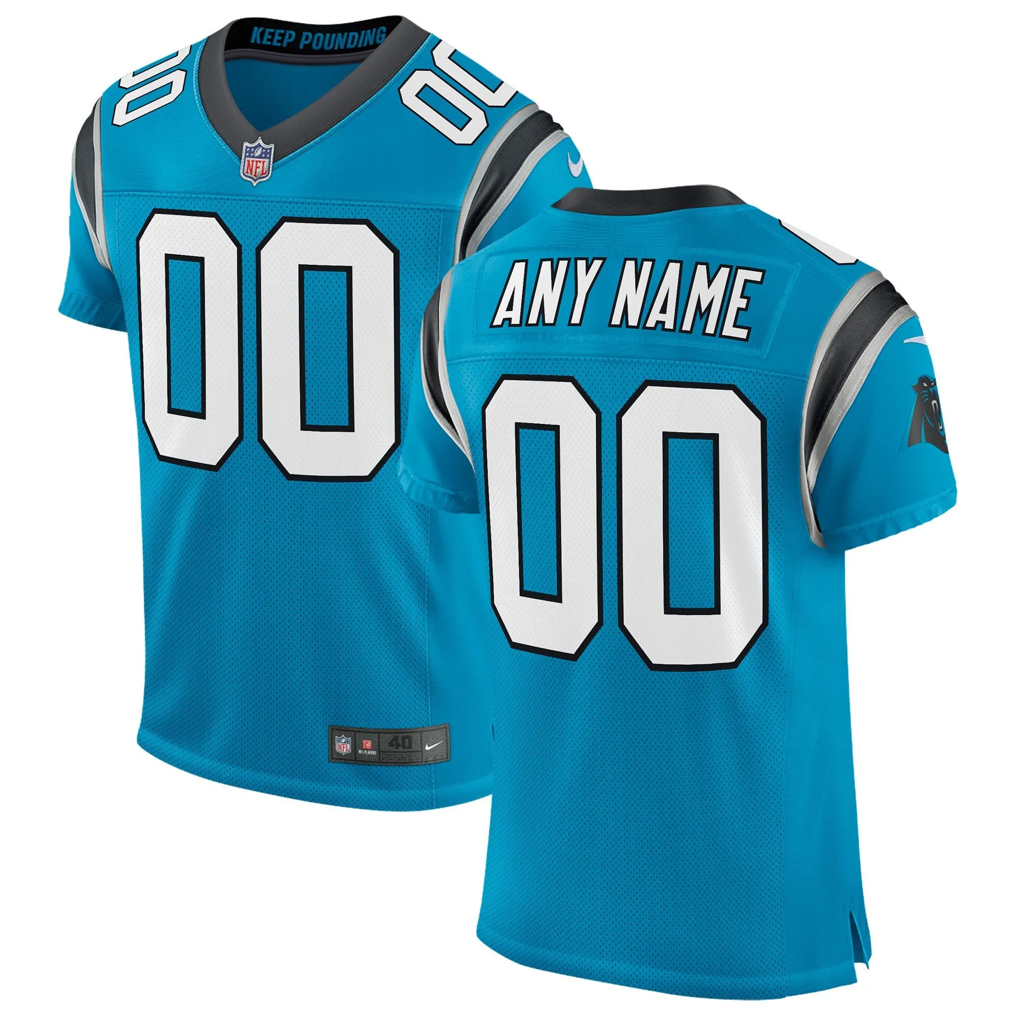 Carolina Panthers  Classic Elite Custom Jersey - Blue