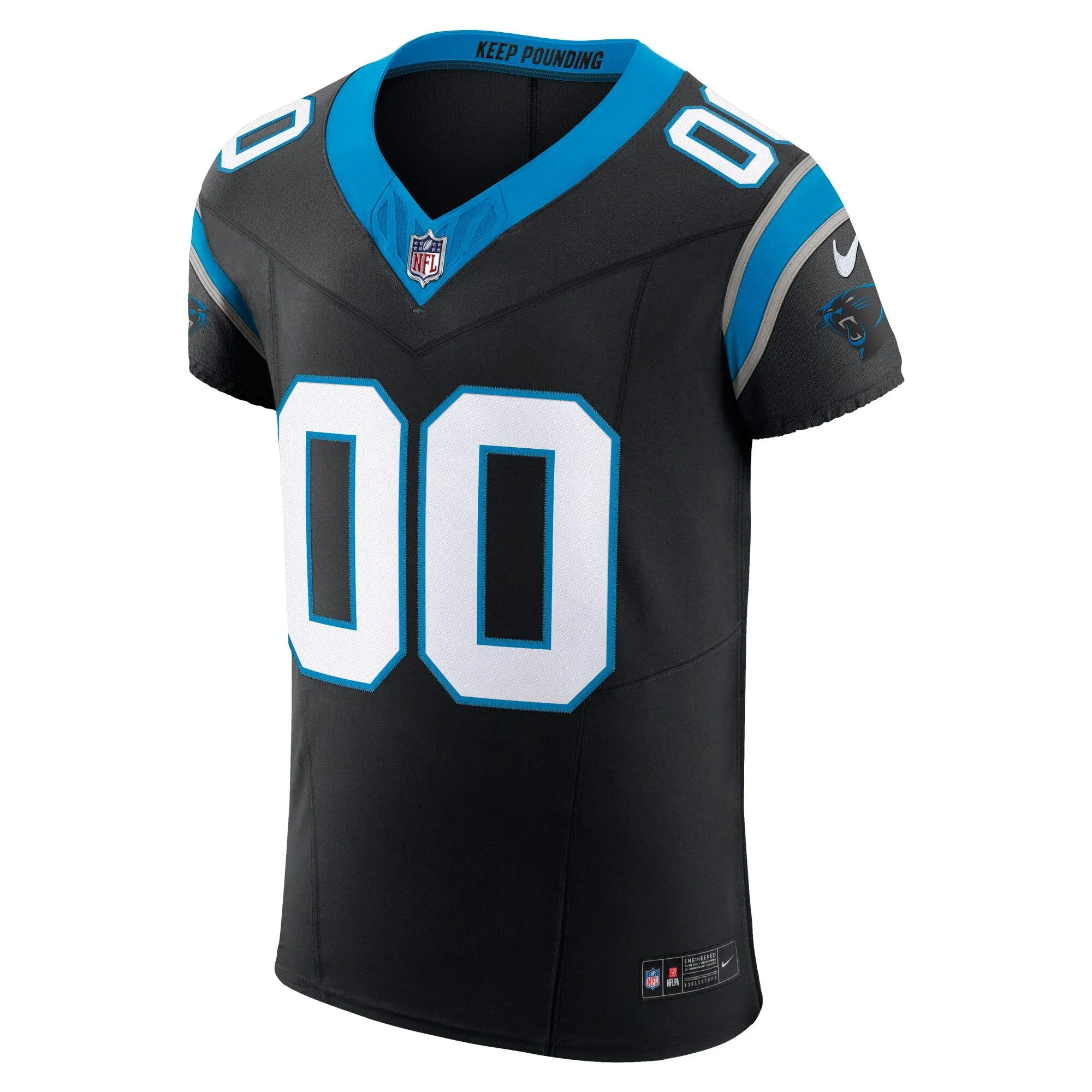 Carolina Panthers  Vapor F.U.S.E. Elite Custom Jersey - Black