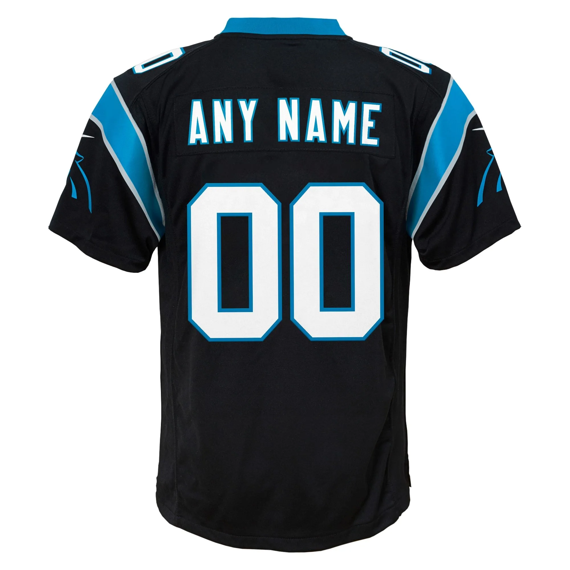 Carolina Panthers  Youth Custom Game Jersey - Black