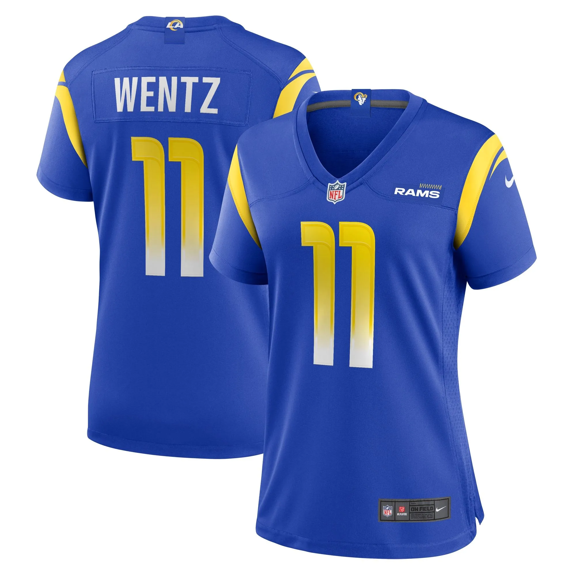 Carson Wentz Los Angeles Rams  Women's Team Game Jersey -  Royal