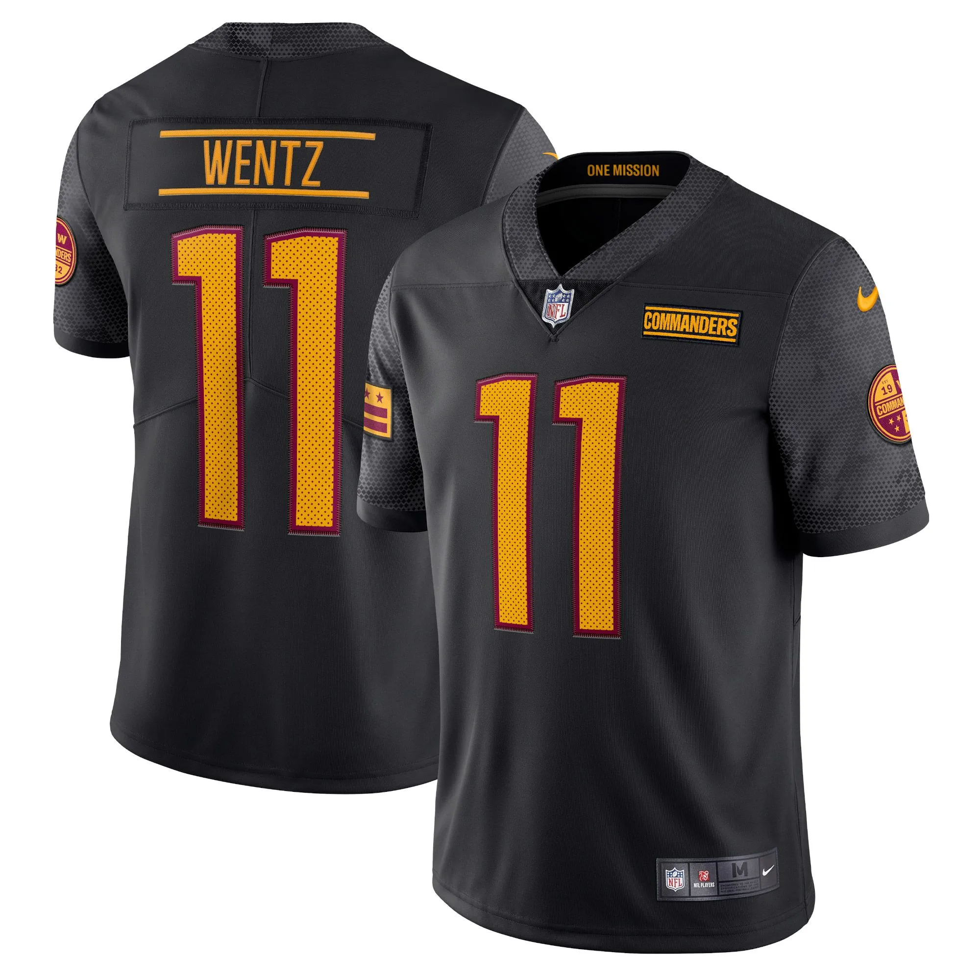 Carson Wentz Washington Commanders  Alternate Vapor Limited Jersey - Black