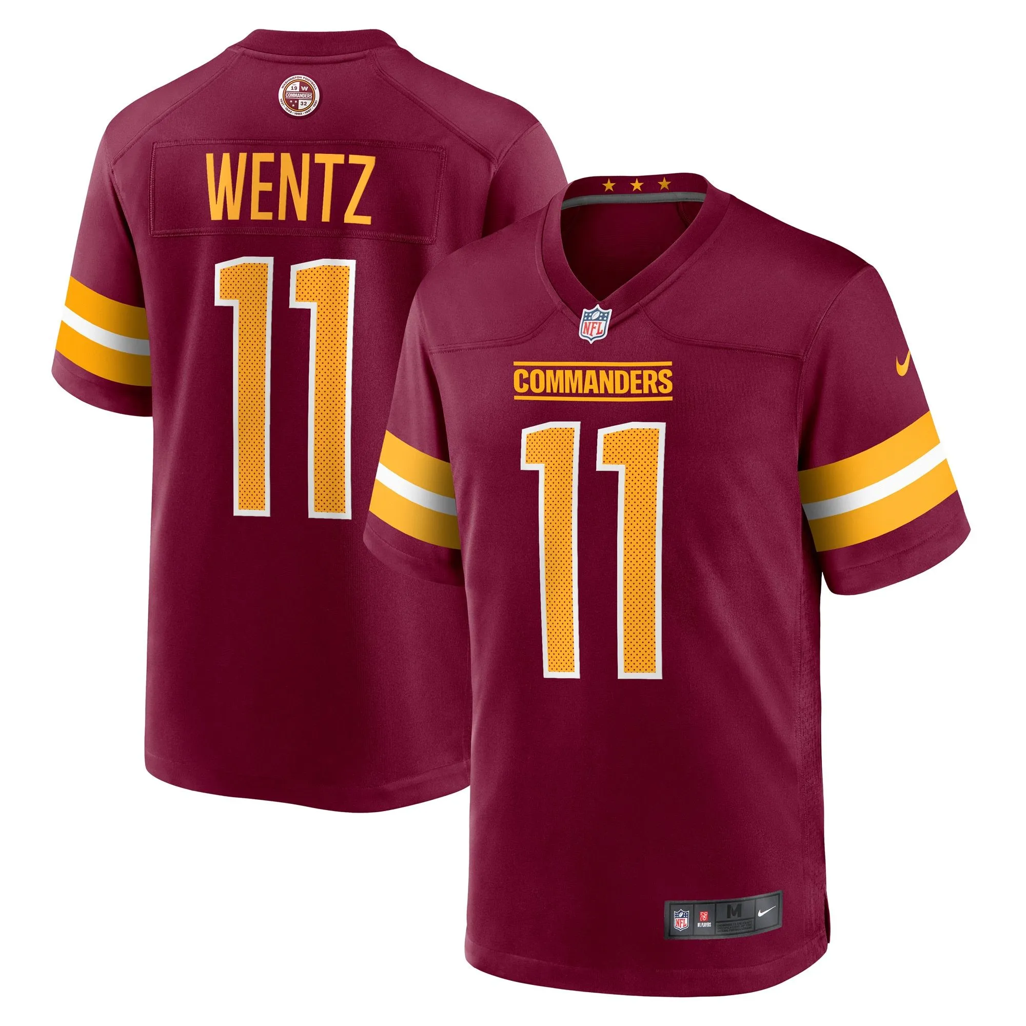 Carson Wentz Washington Commanders  Game Jersey - Burgundy