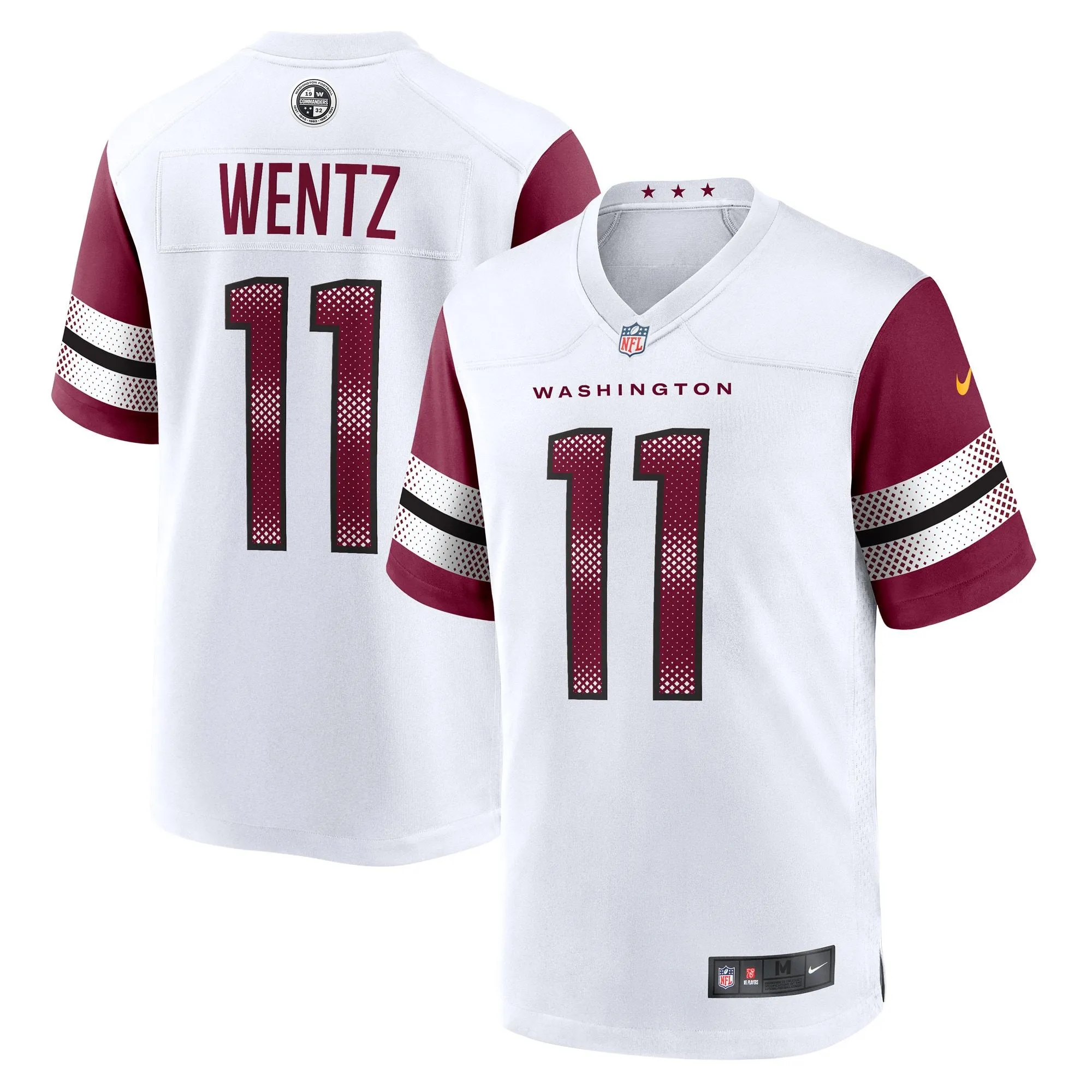 Carson Wentz Washington Commanders  Game Jersey - White