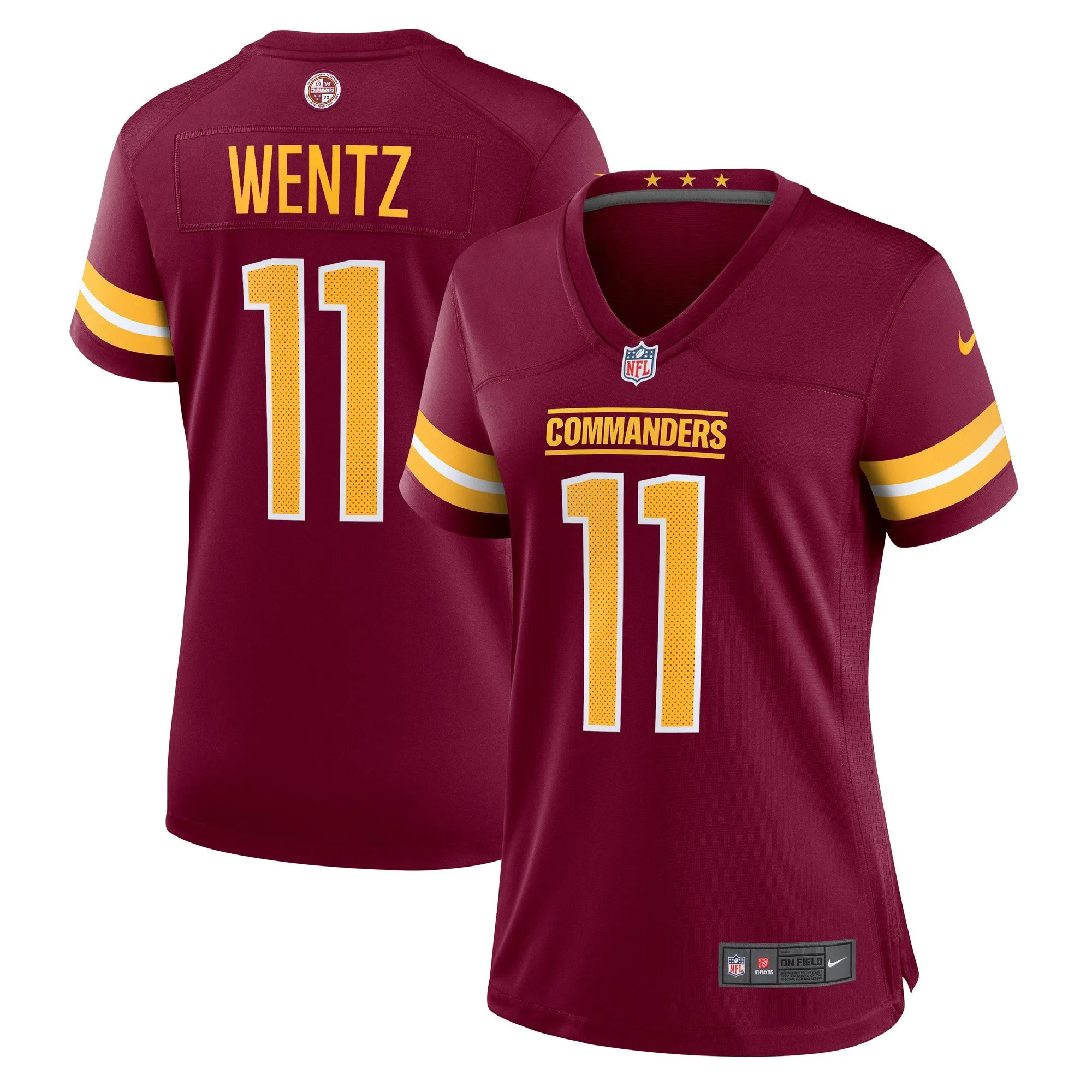 Carson Wentz Washington Commanders  Women's Game Jersey - Burgundy