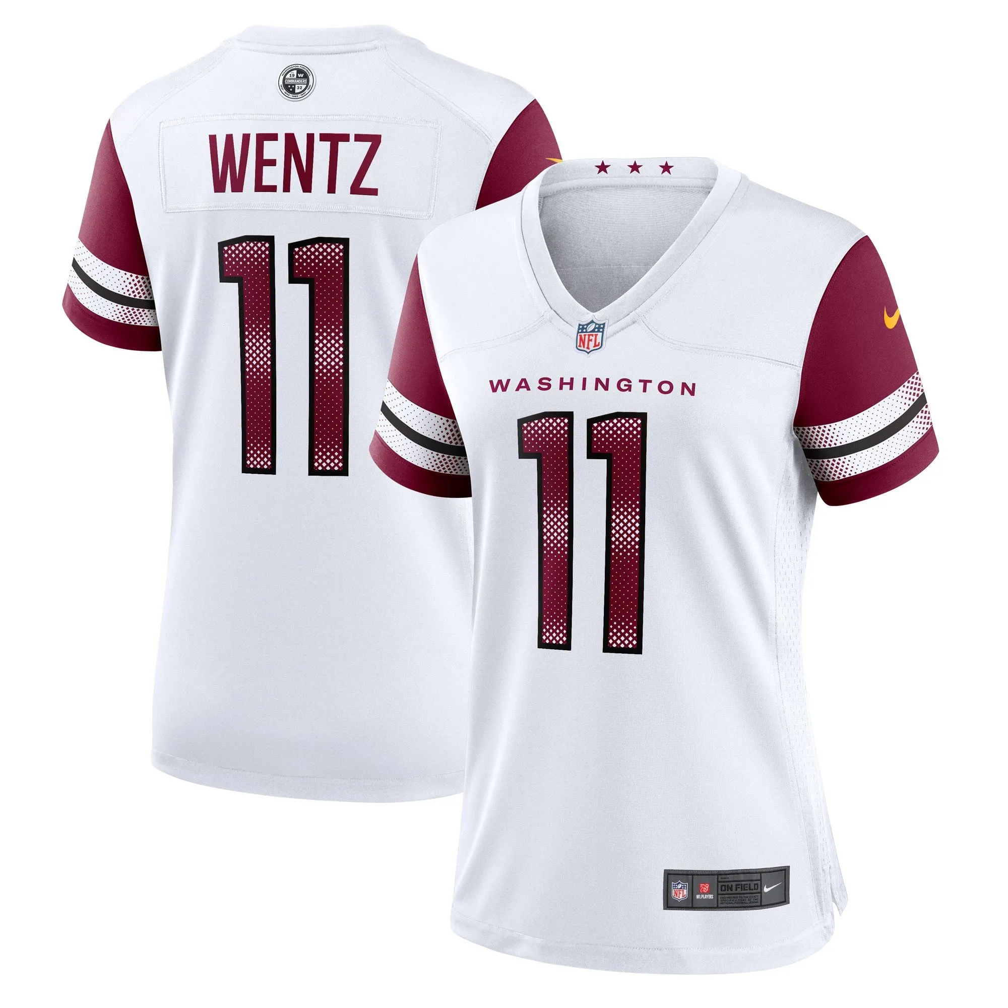 Carson Wentz Washington Commanders  Women's Game Jersey - White