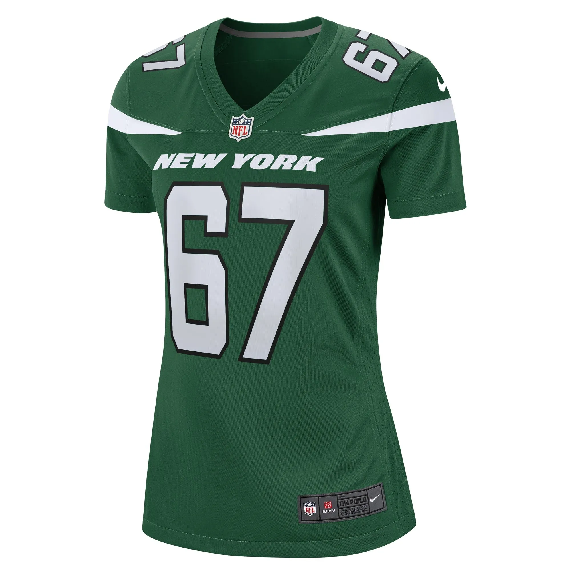 Carter Warren New York Jets  Women's  Game Jersey - Gotham Green