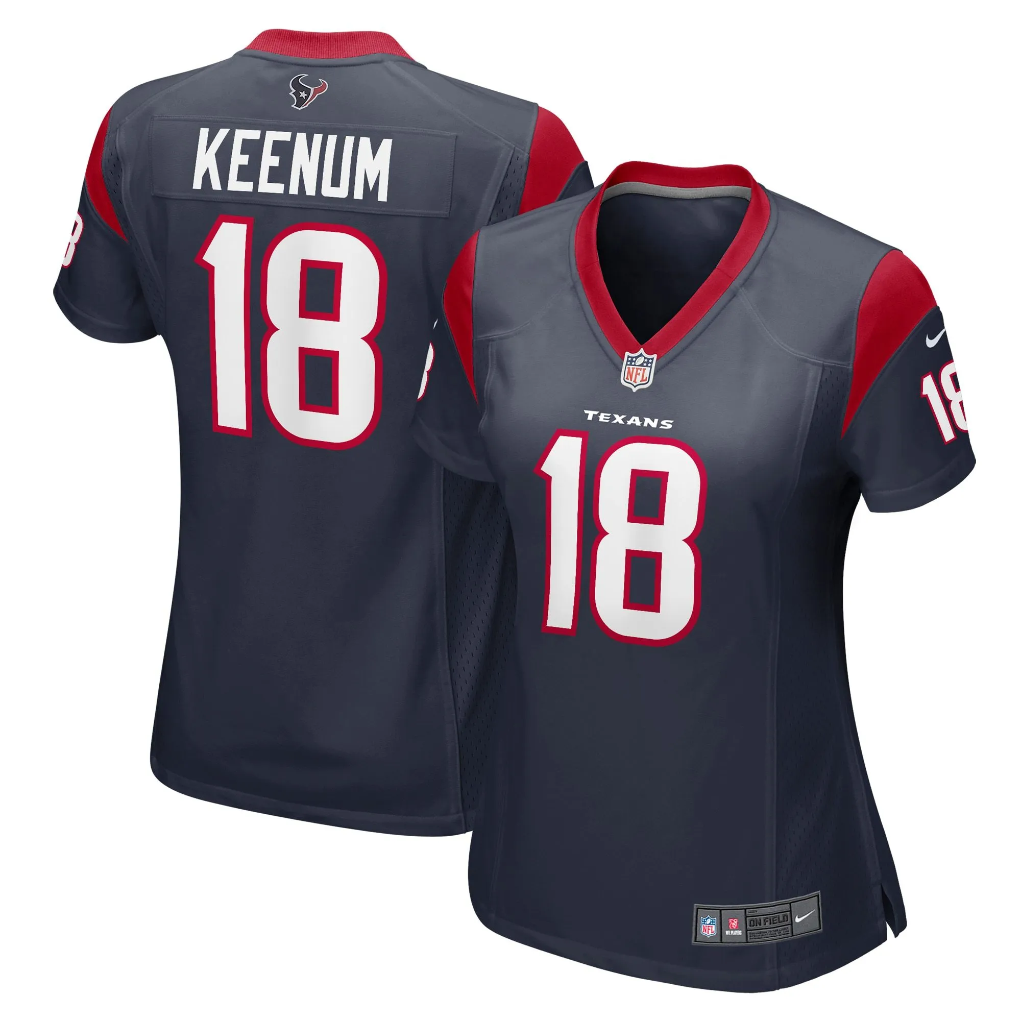 Case Keenum Houston Texans  Women's Team Game Jersey - Navy