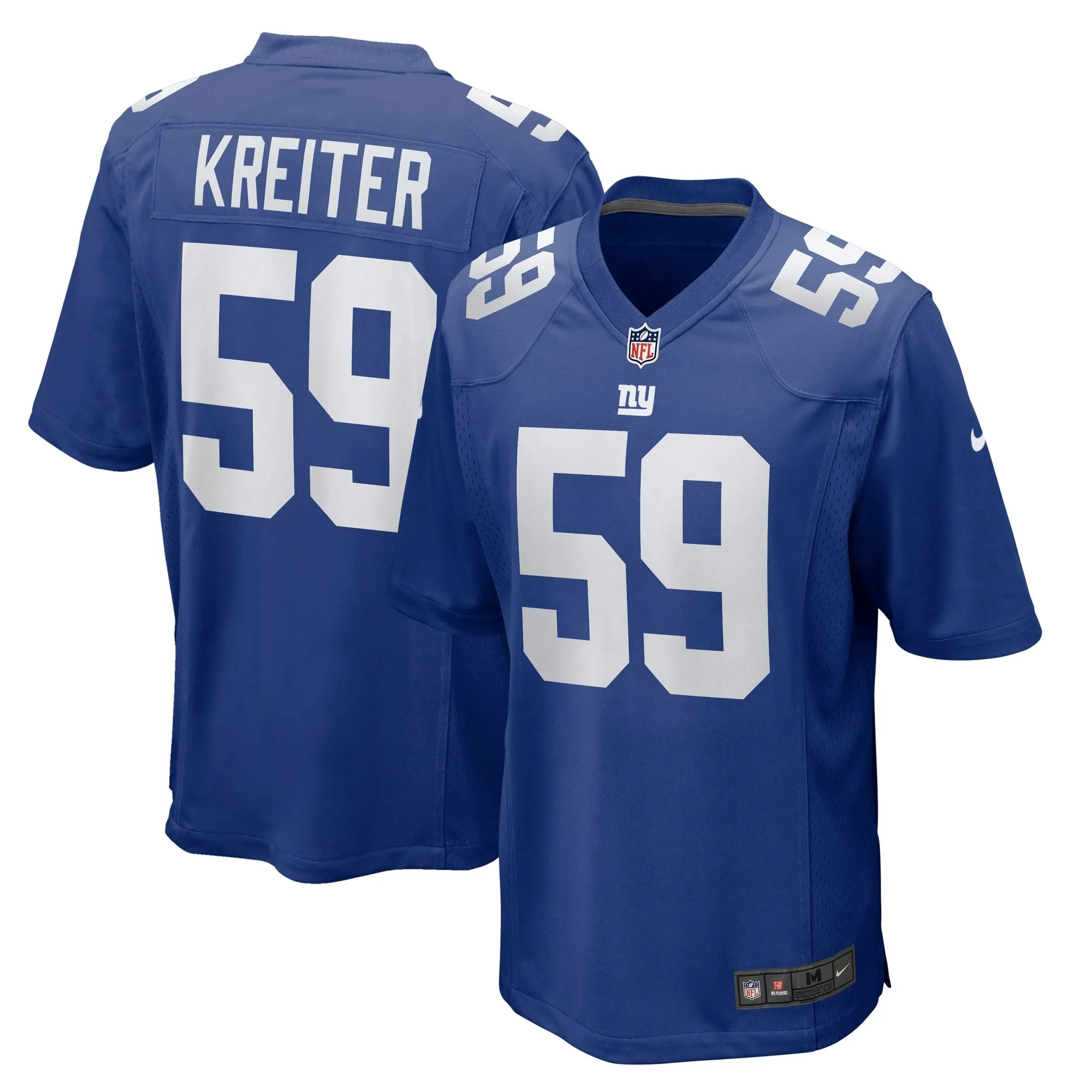 Casey Kreiter New York Giants  Team Game Jersey - Royal