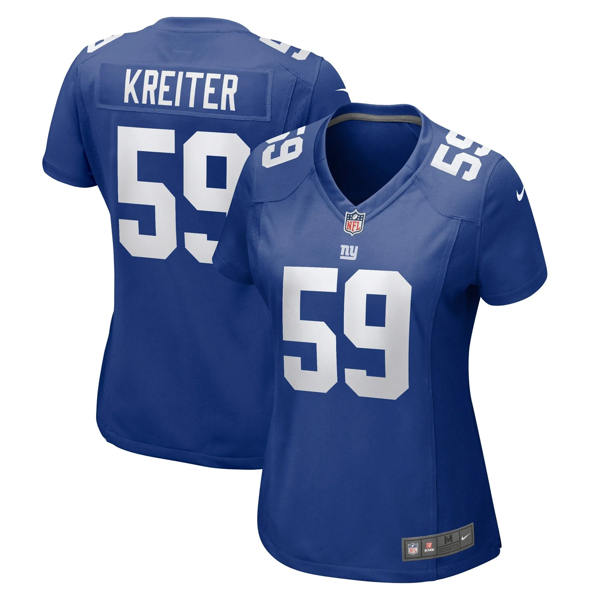 Casey Kreiter New York Giants  Women's Team Game Jersey - Royal