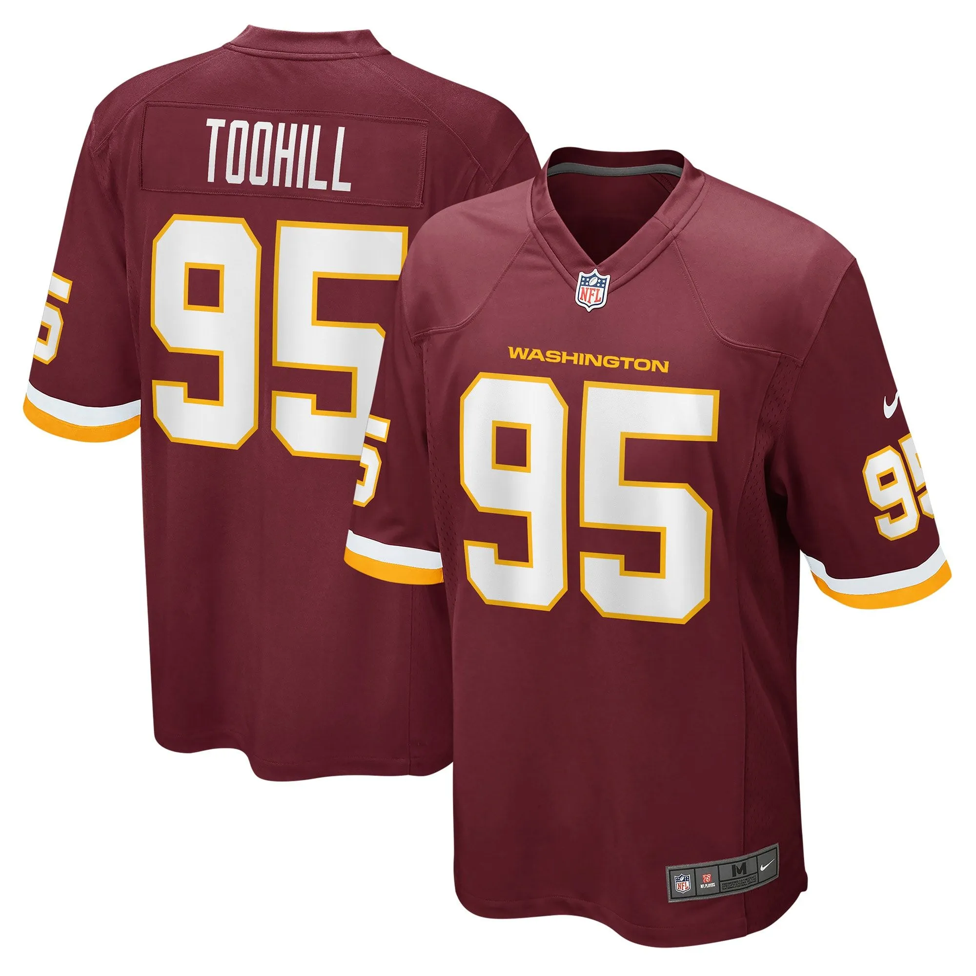 Casey Toohill Washington Football Team  Game Jersey - Burgundy