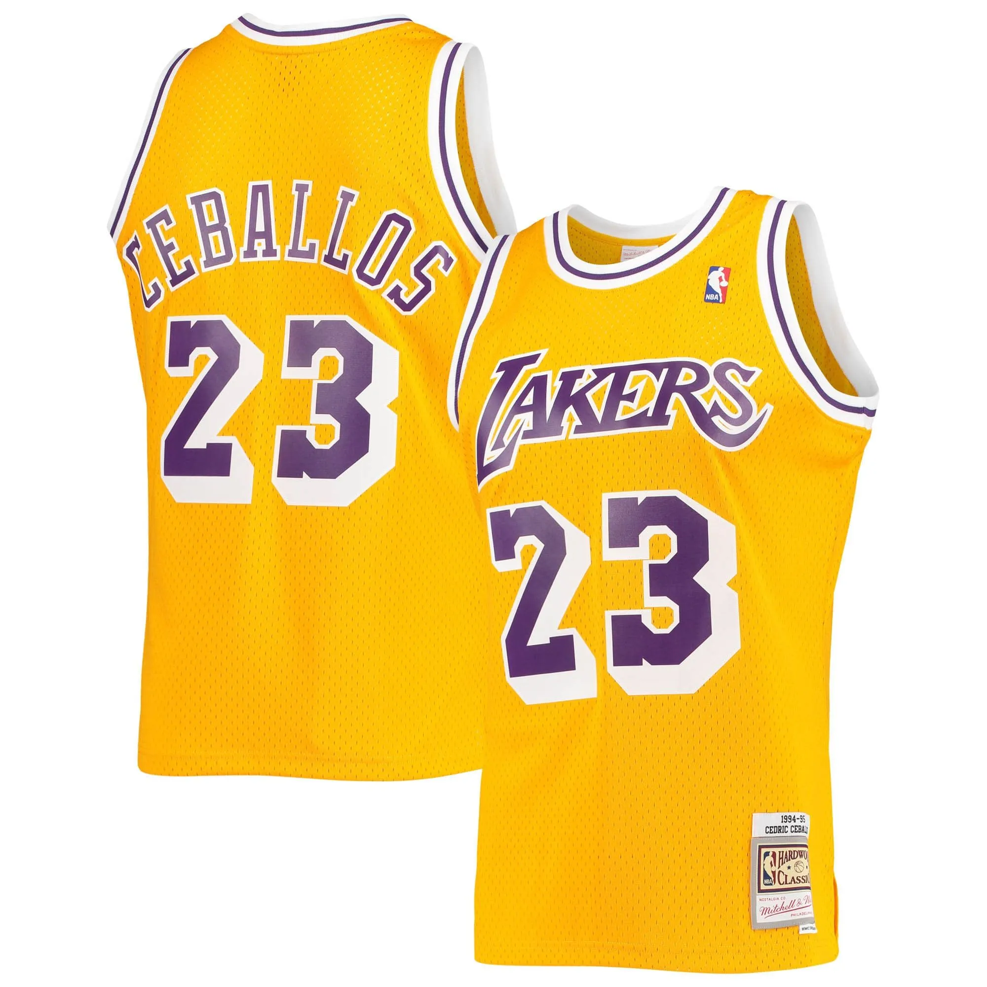 Cedric Ceballos Los Angeles Lakers Mitchell & Ness 1994/95 Hardwood Classics Swingman Jersey - Gold