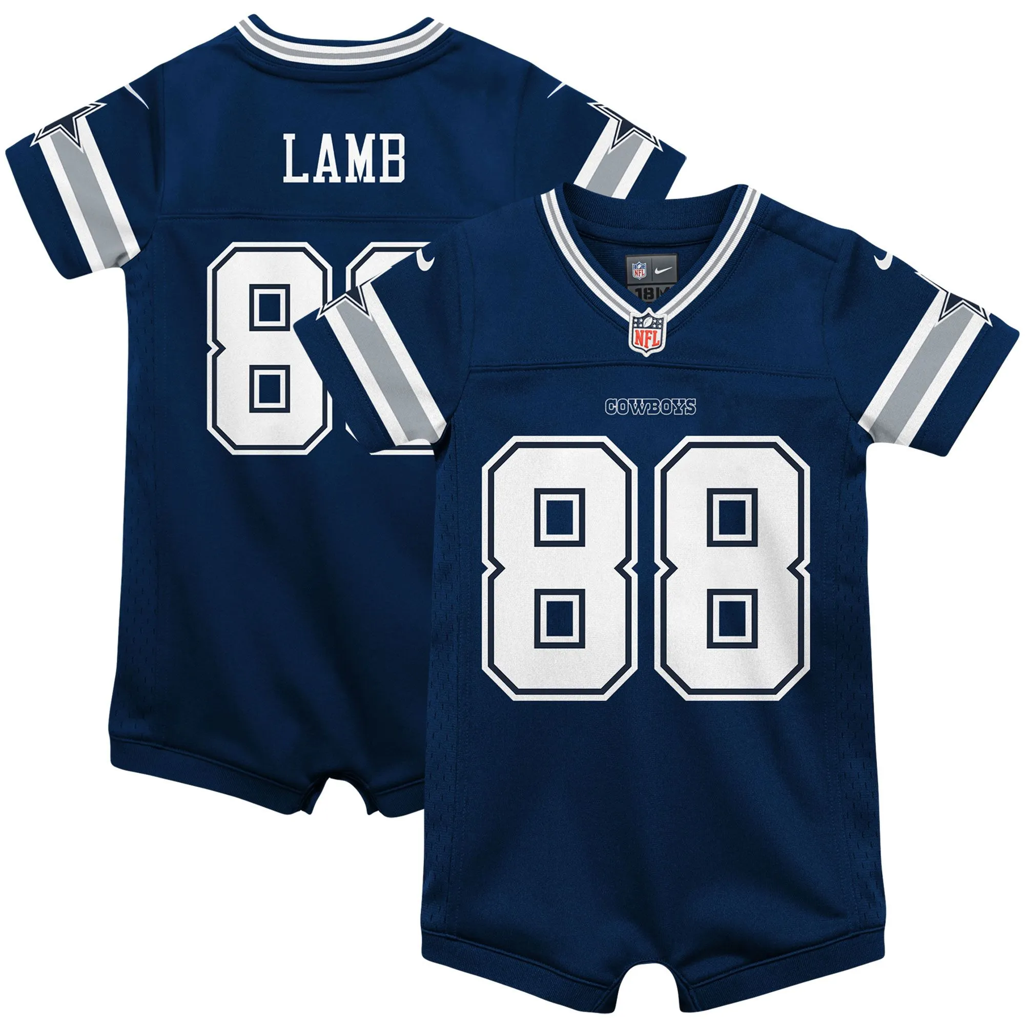 CeeDee Lamb Dallas Cowboys  Infant Game Jersey Romper - Navy