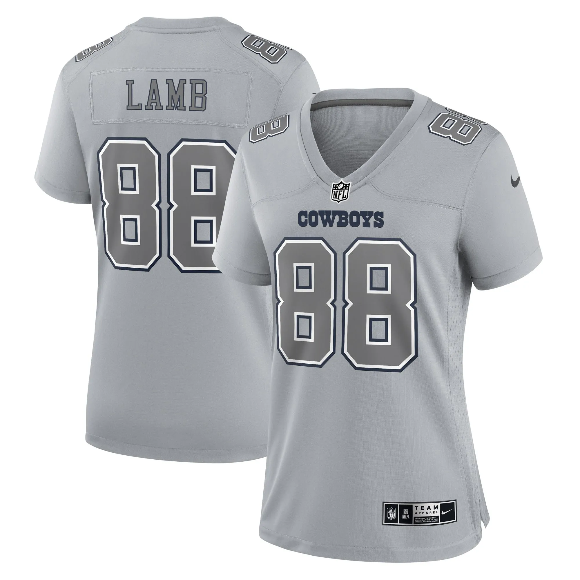 CeeDee Lamb Dallas Cowboys  Women's Atmosphere Fashion Game Jersey - Gray