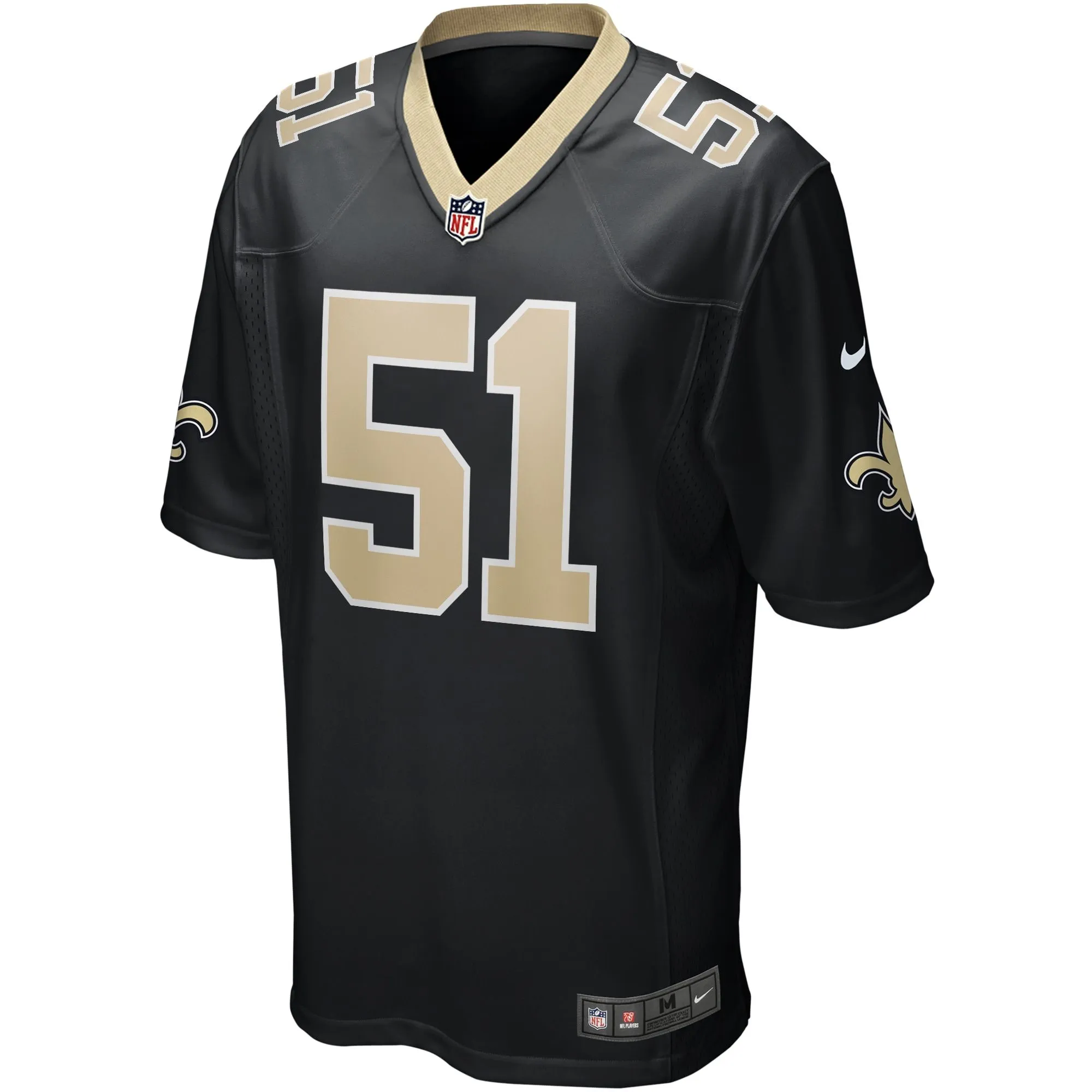 Cesar Ruiz New Orleans Saints  Game Jersey - Black