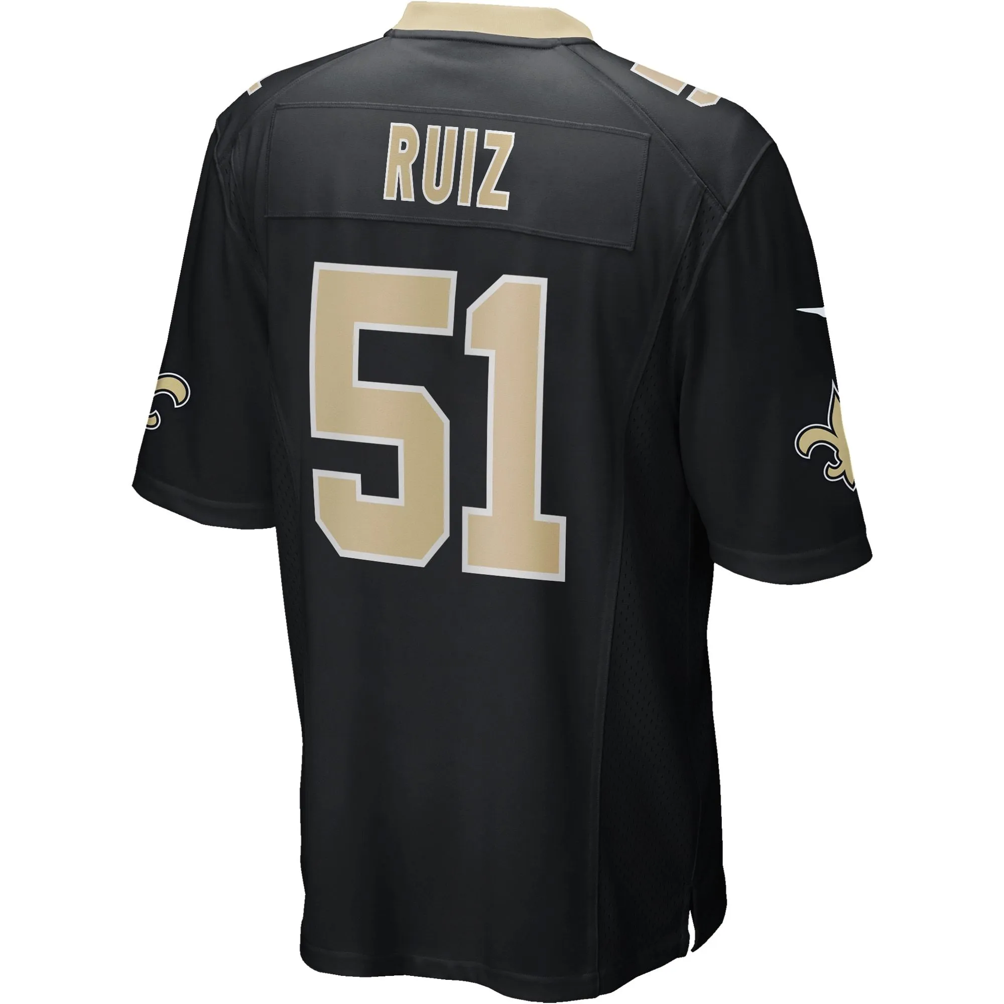 Cesar Ruiz New Orleans Saints  Game Jersey - Black