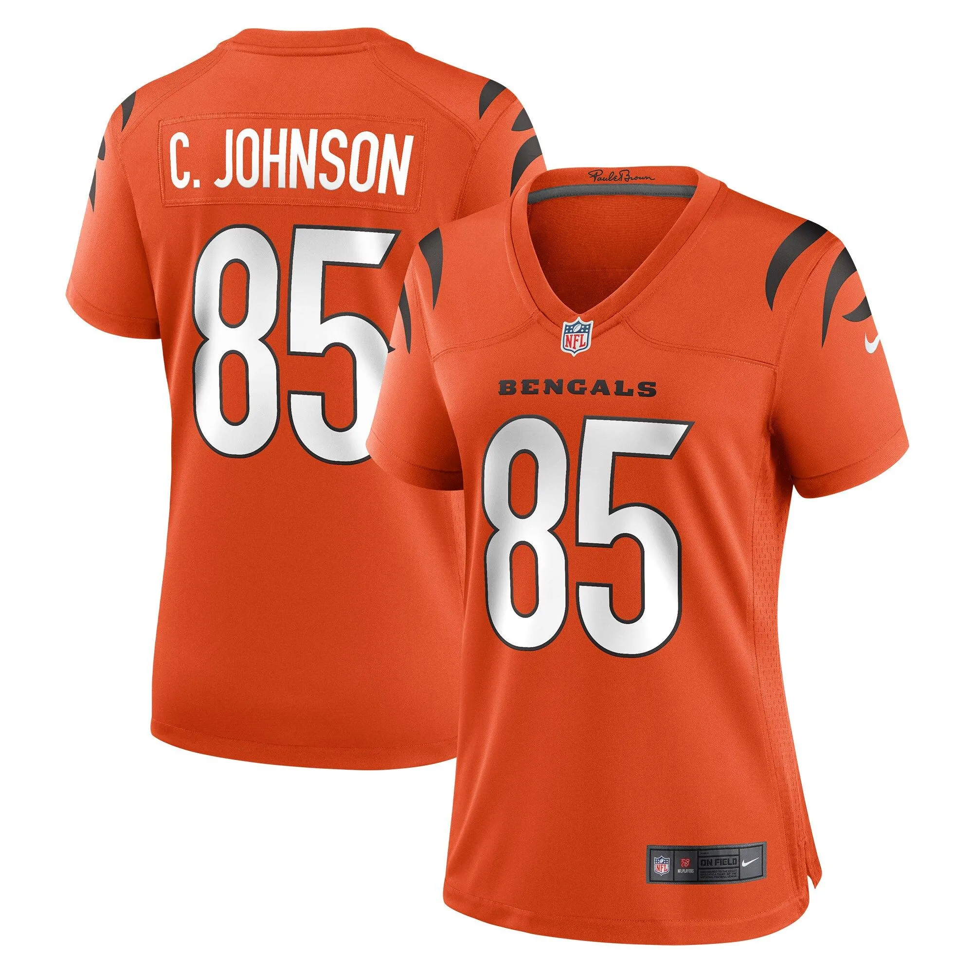 Chad Johnson Cincinnati Bengals  Women's Retired Game Jersey - Orange