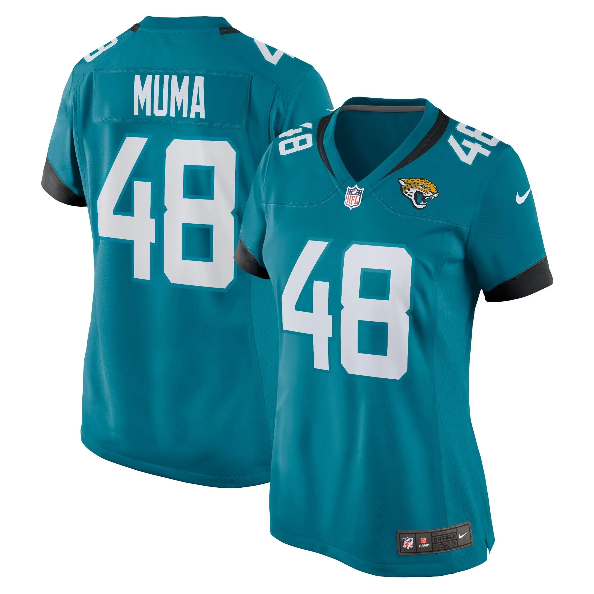 Chad Muma Jacksonville Jaguars  Women's Game Jersey - Teal