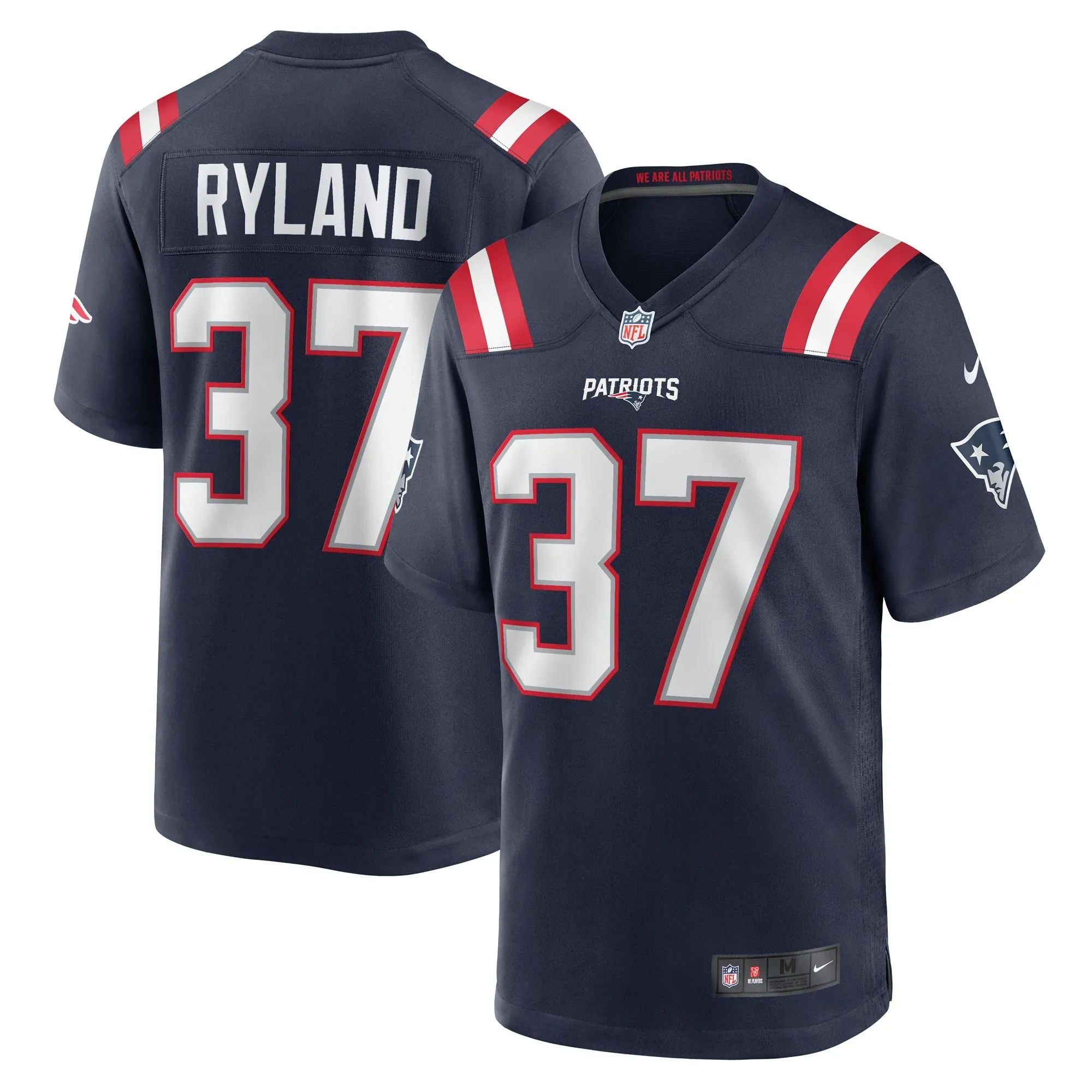 Chad Ryland New England Patriots  Team Game Jersey -  Navy