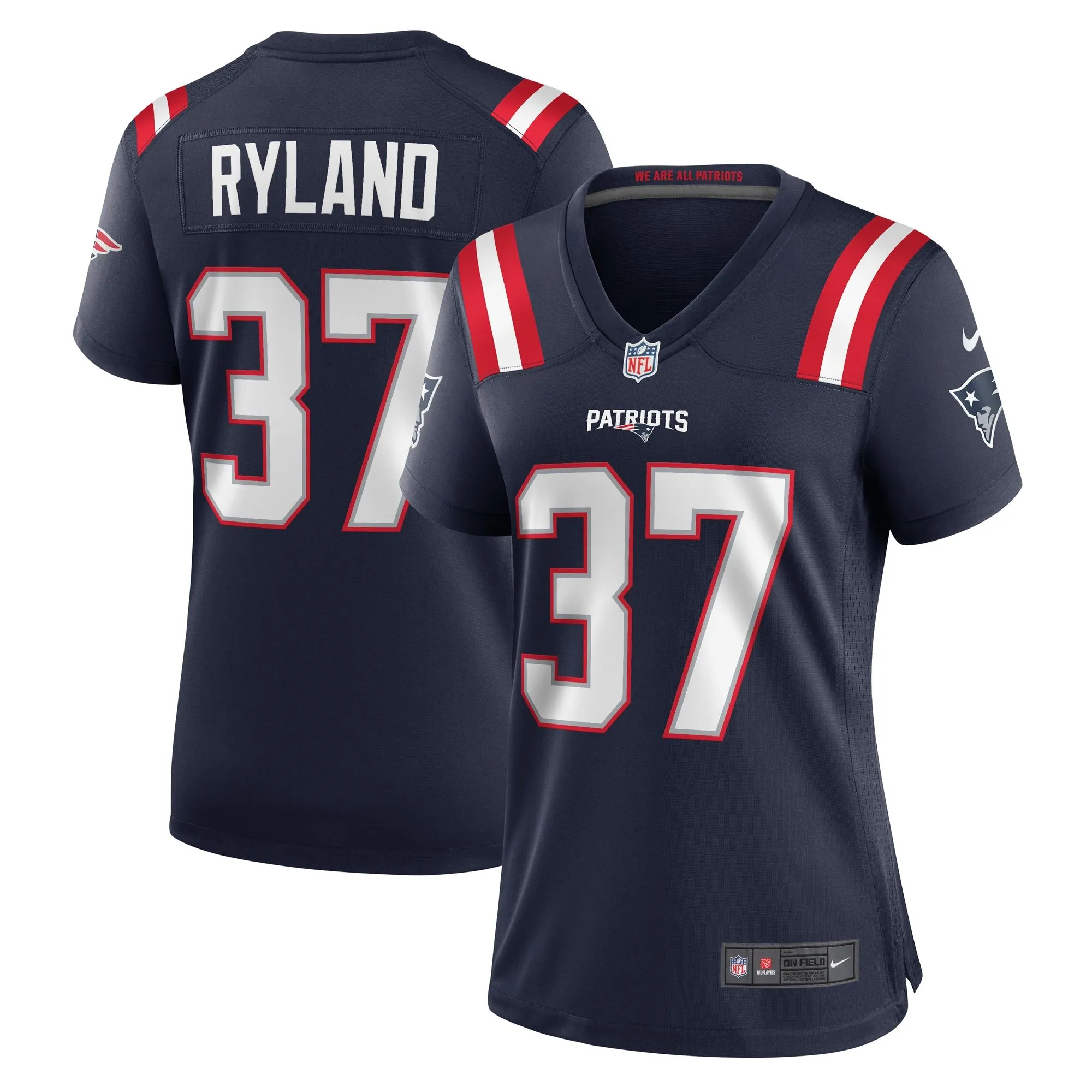 Chad Ryland New England Patriots  Women's Team Game Jersey -  Navy