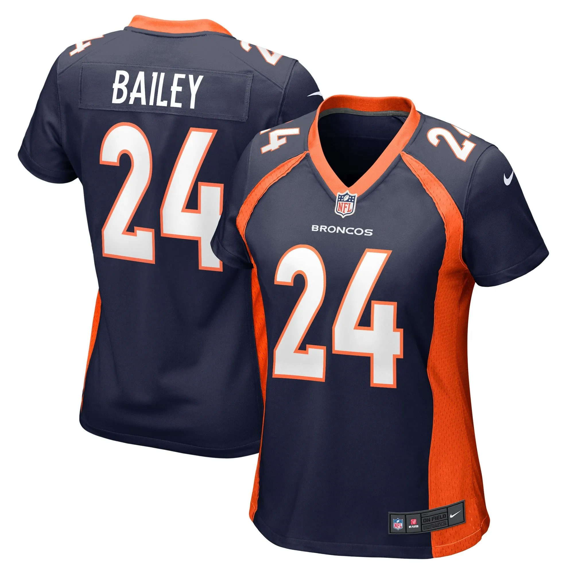 Champ Bailey Denver Broncos  Women's Retired Player Jersey - Navy