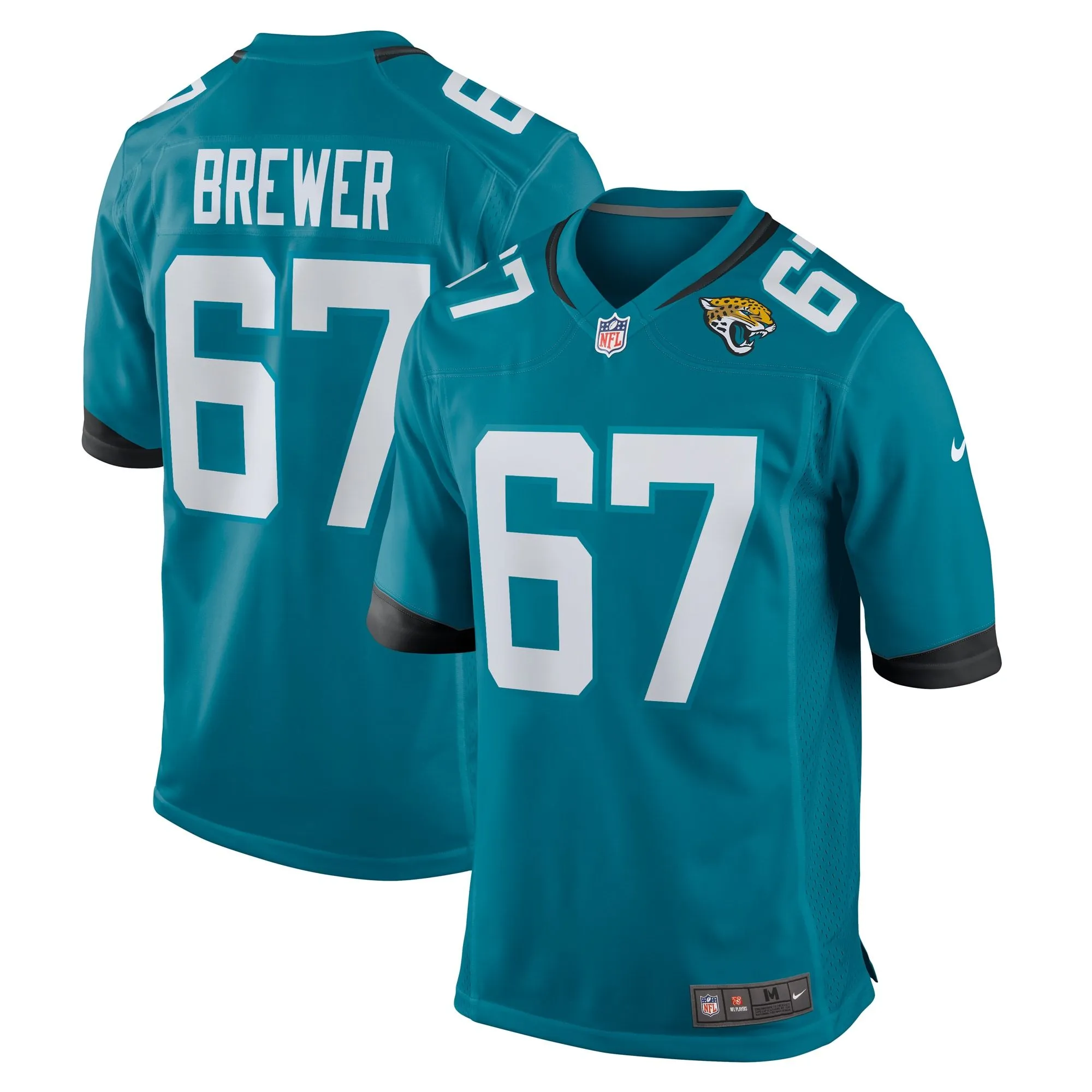 Chandler Brewer Jacksonville Jaguars   Game Jersey -  Teal