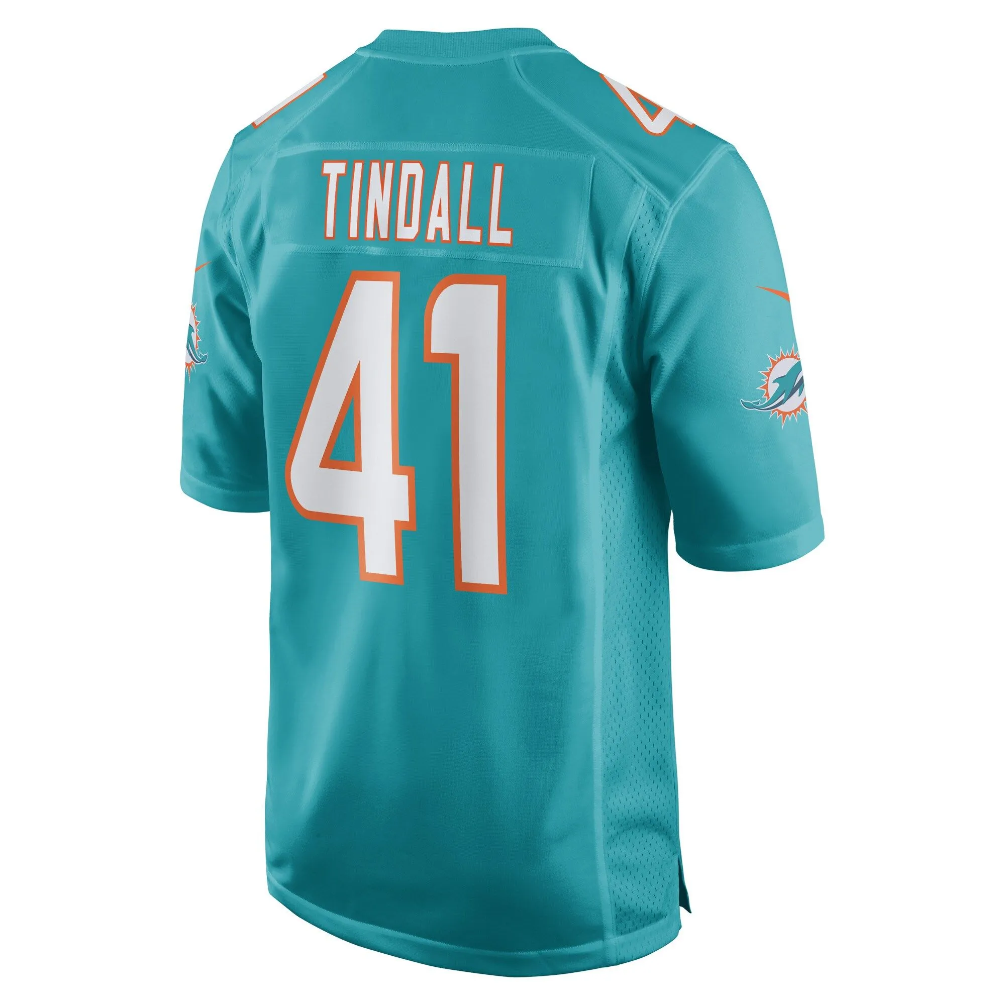 Channing Tindall Miami Dolphins  Game Player Jersey - Aqua