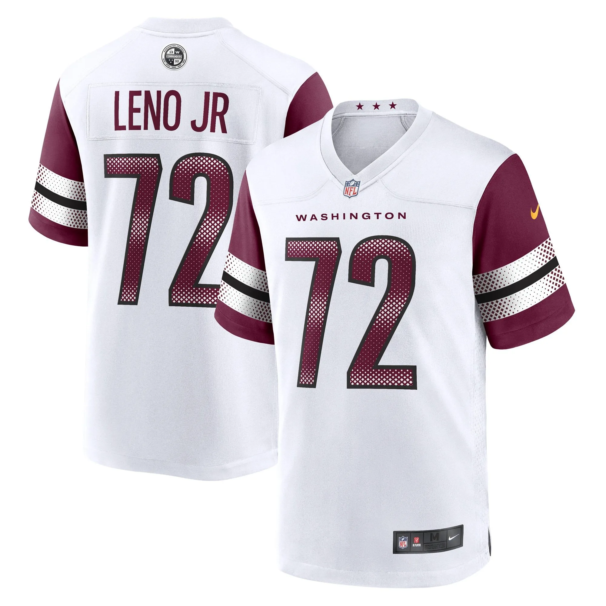 Charles Leno Jr. Washington Commanders  Away Game Player Jersey - White