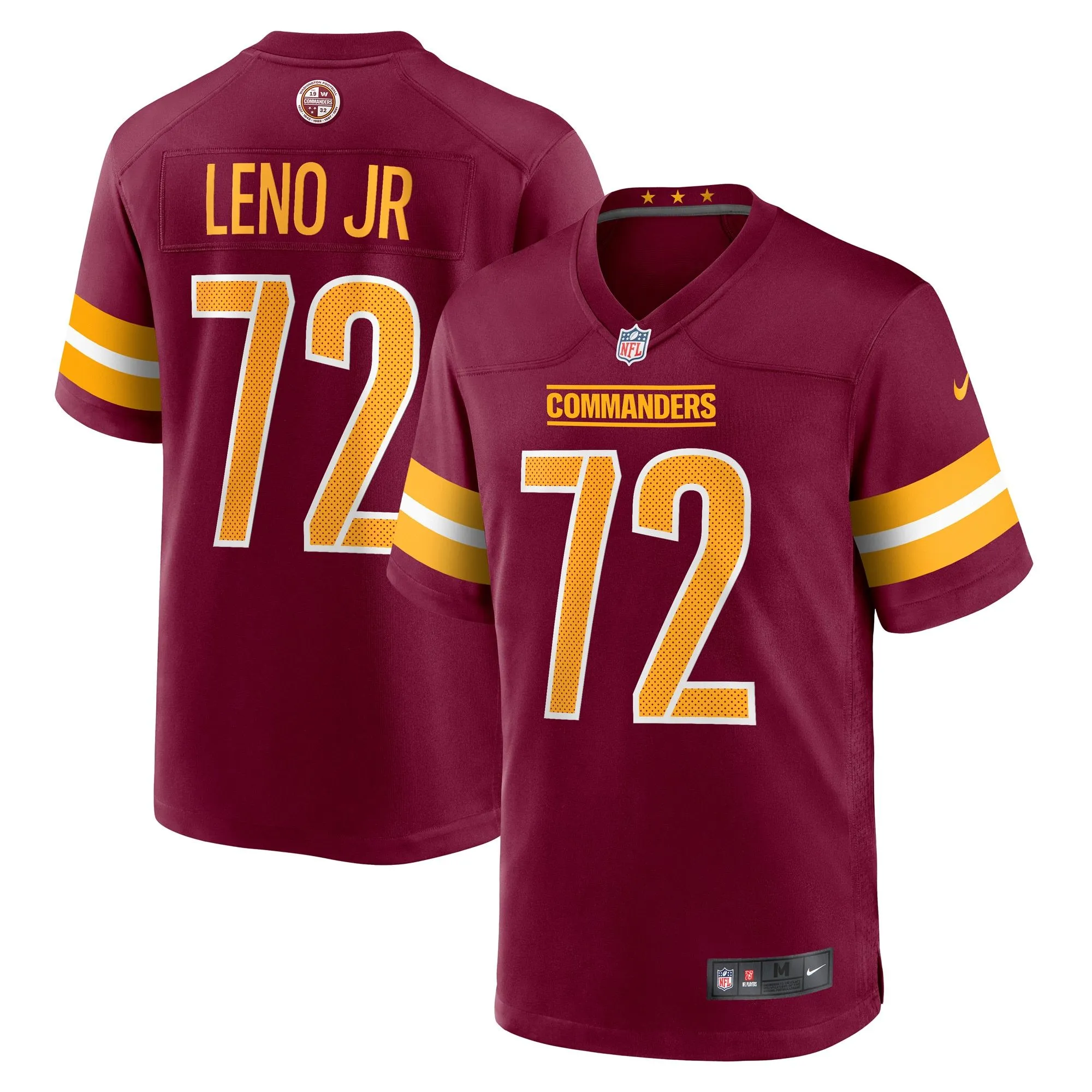 Charles Leno Jr. Washington Commanders  Home Game Player Jersey - Burgundy