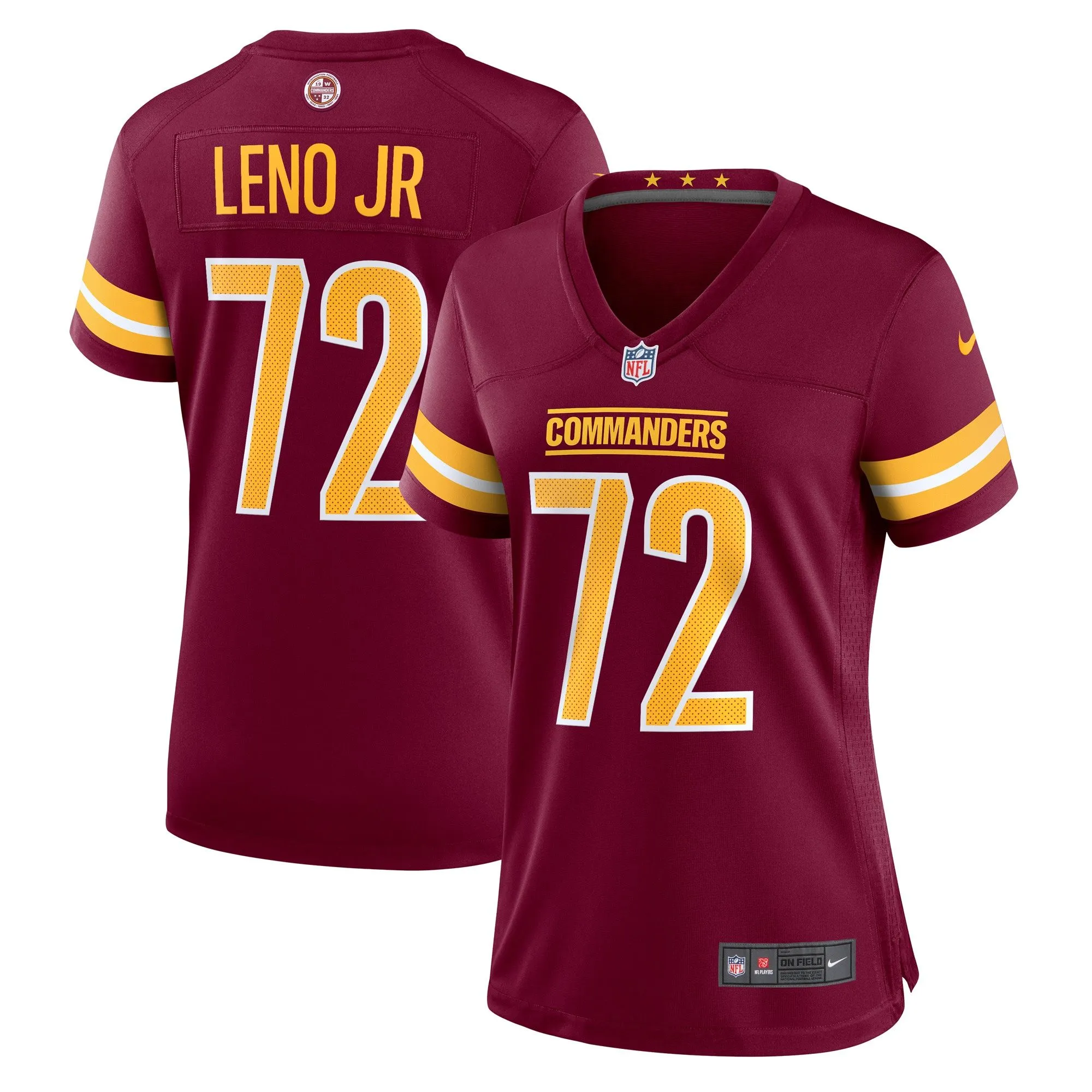 Charles Leno Jr. Washington Commanders  Women's Home Game Player Jersey - Burgundy