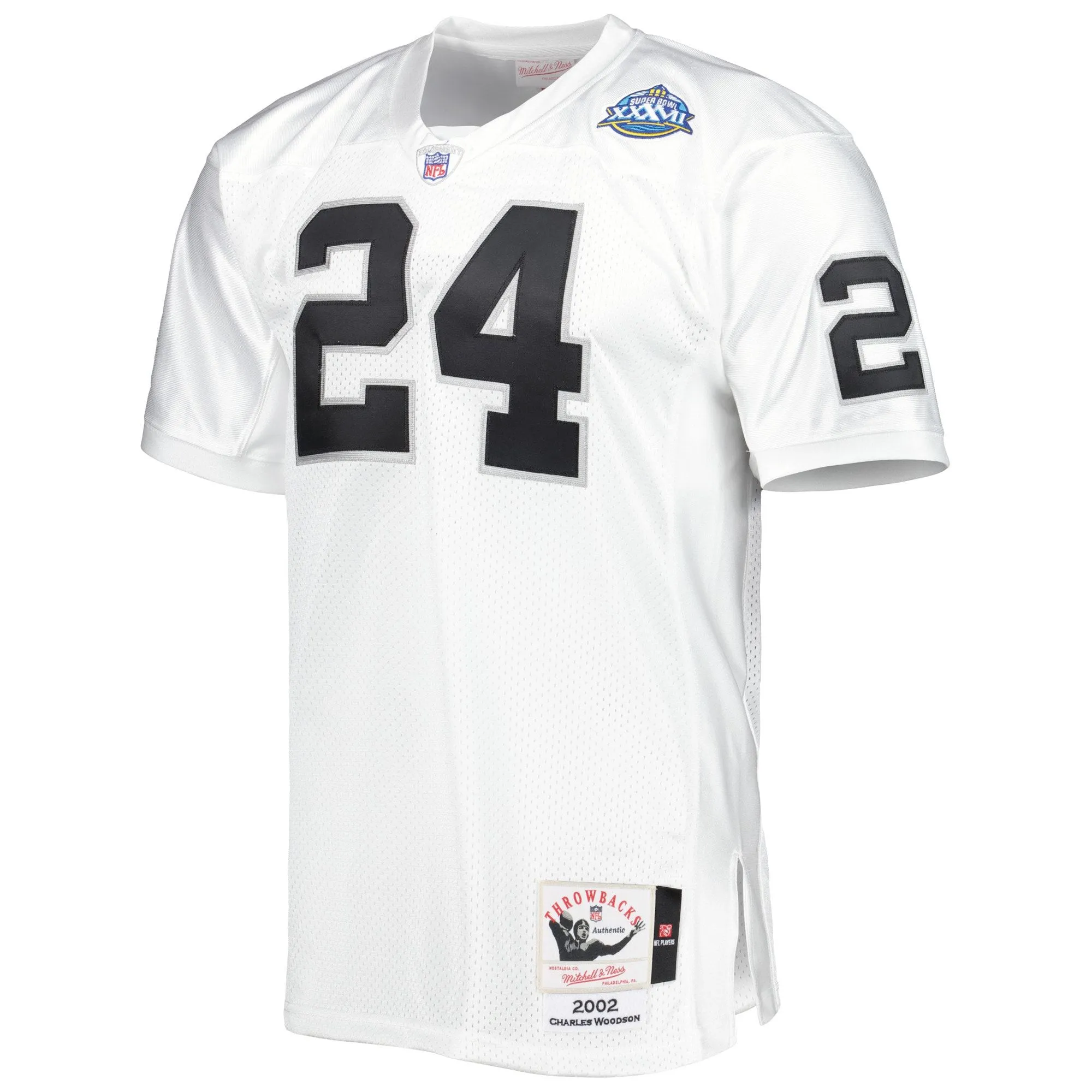 Charles Woodson Las Vegas Raiders 2002 Mitchell & Ness  Throwback Retired Player Jersey - White