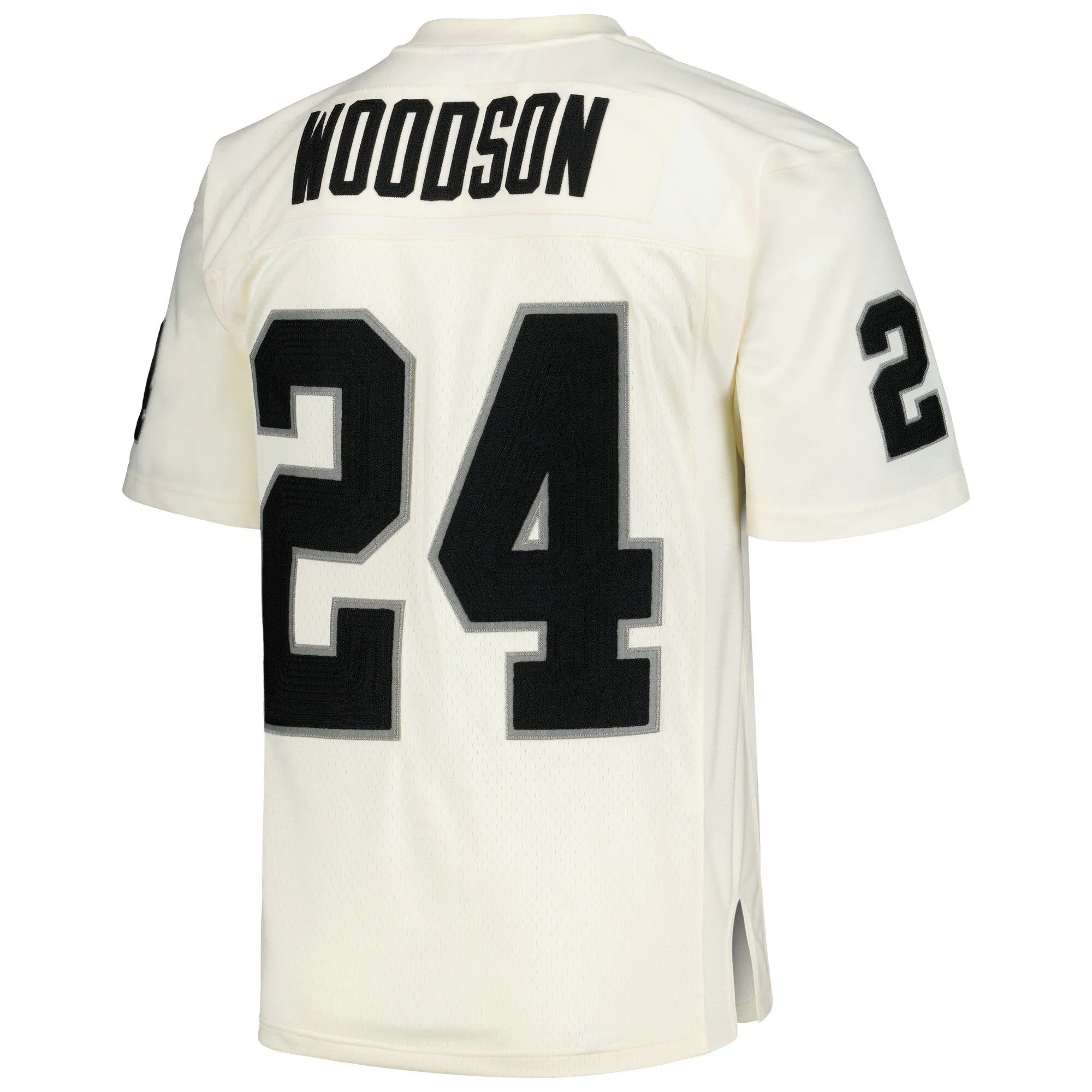 Charles Woodson Las Vegas Raiders Mitchell & Ness Chainstitch Legacy Jersey - Cream