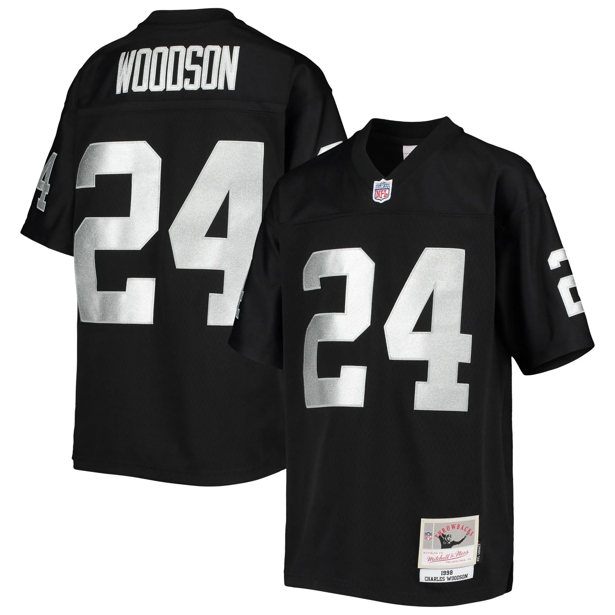 Charles Woodson Las Vegas Raiders Mitchell & Ness Youth 1998 Legacy Retired Player Jersey - Black