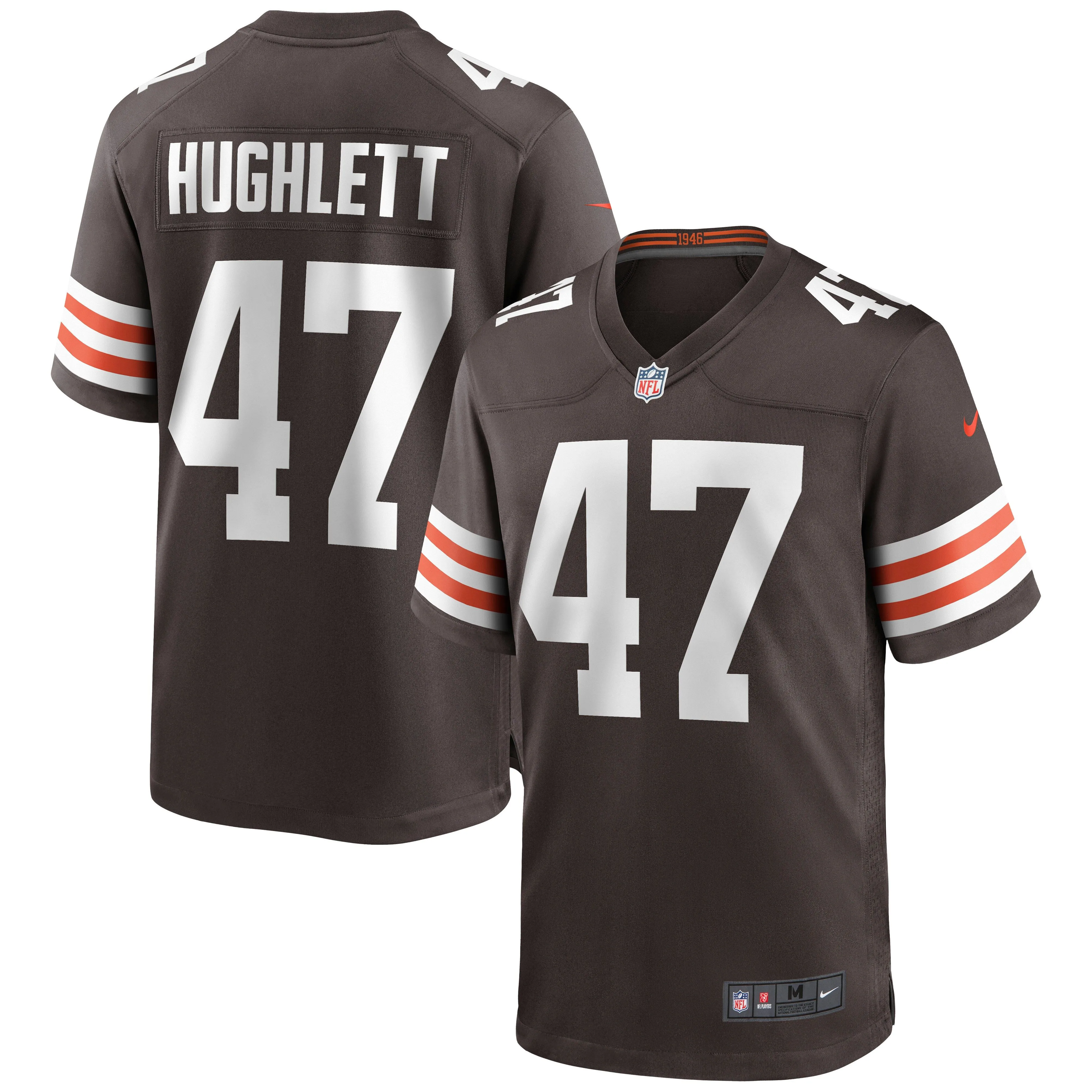 Charley Hughlett Cleveland Browns  Game Jersey - Brown