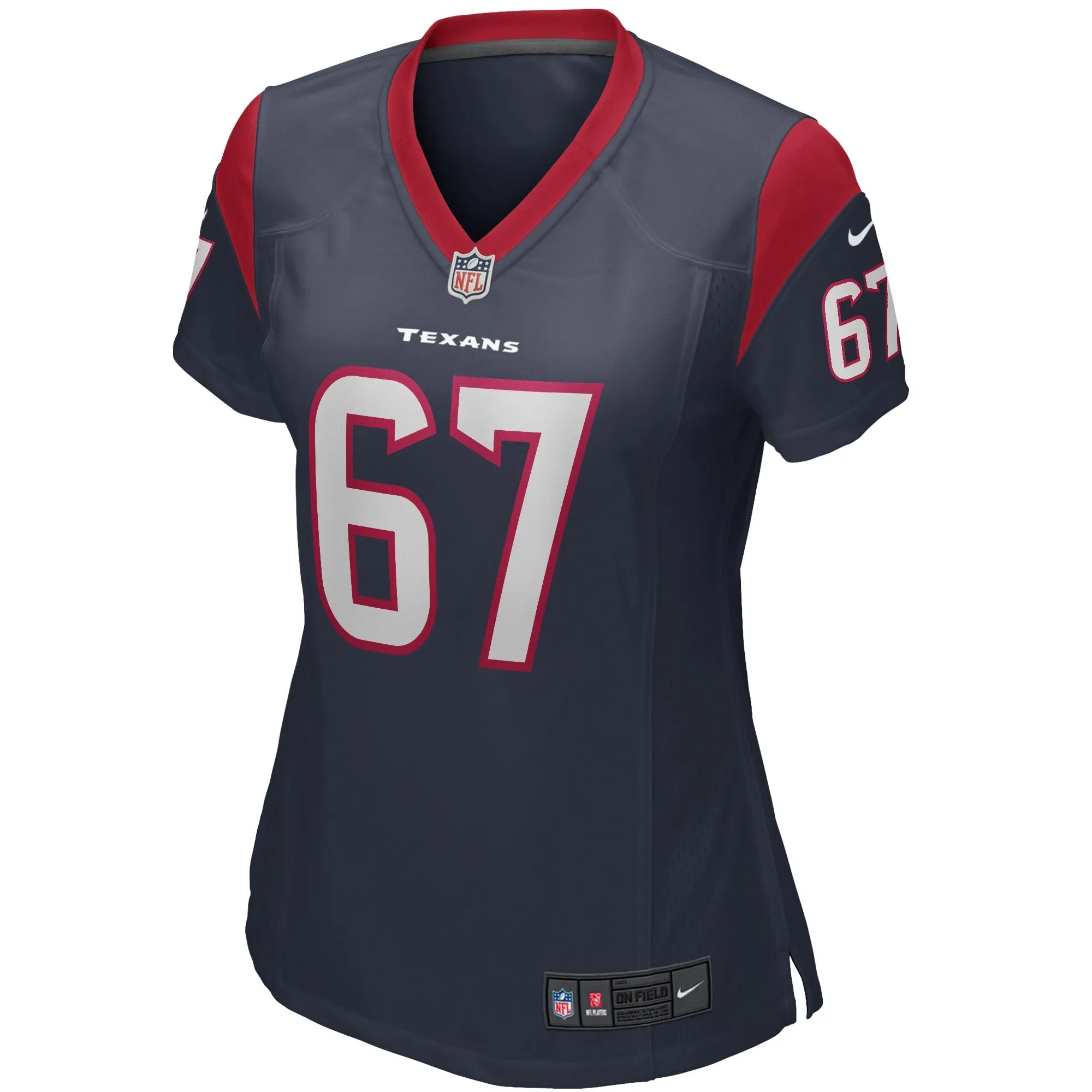 Charlie Heck Houston Texans  Women's Game Jersey - Navy