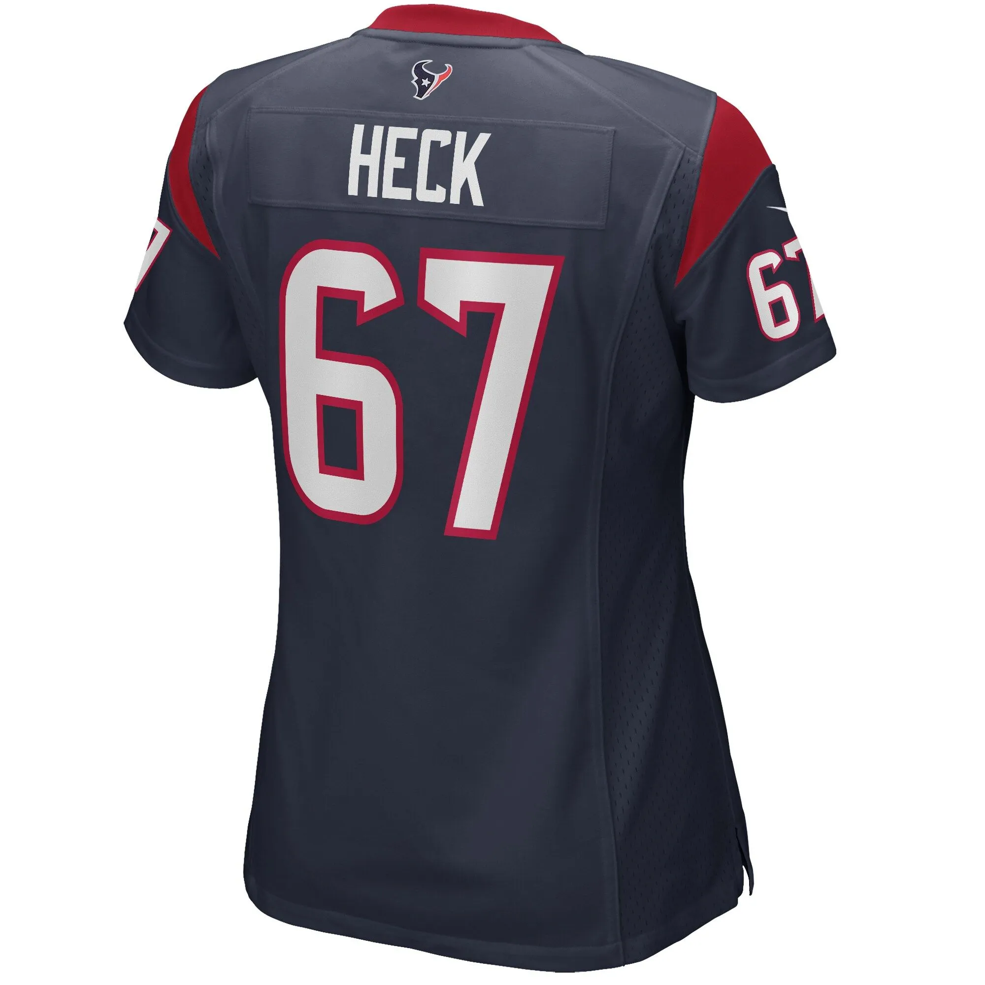 Charlie Heck Houston Texans  Women's Game Jersey - Navy