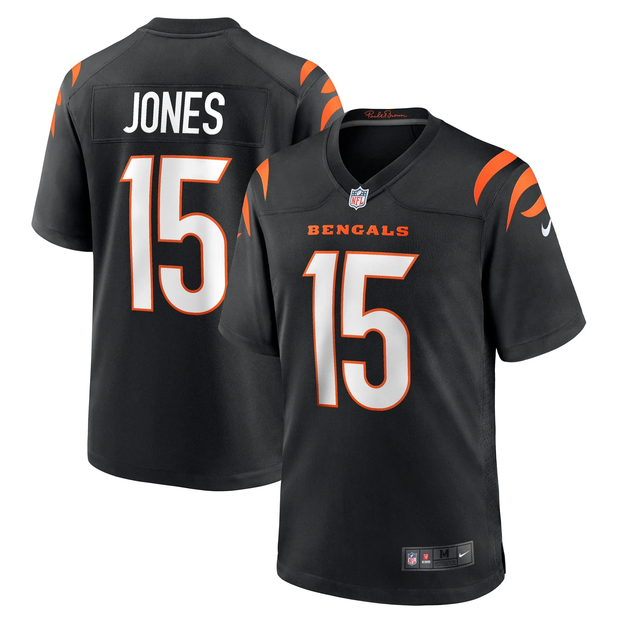 Charlie Jones Cincinnati Bengals  Team Game Jersey -  Black