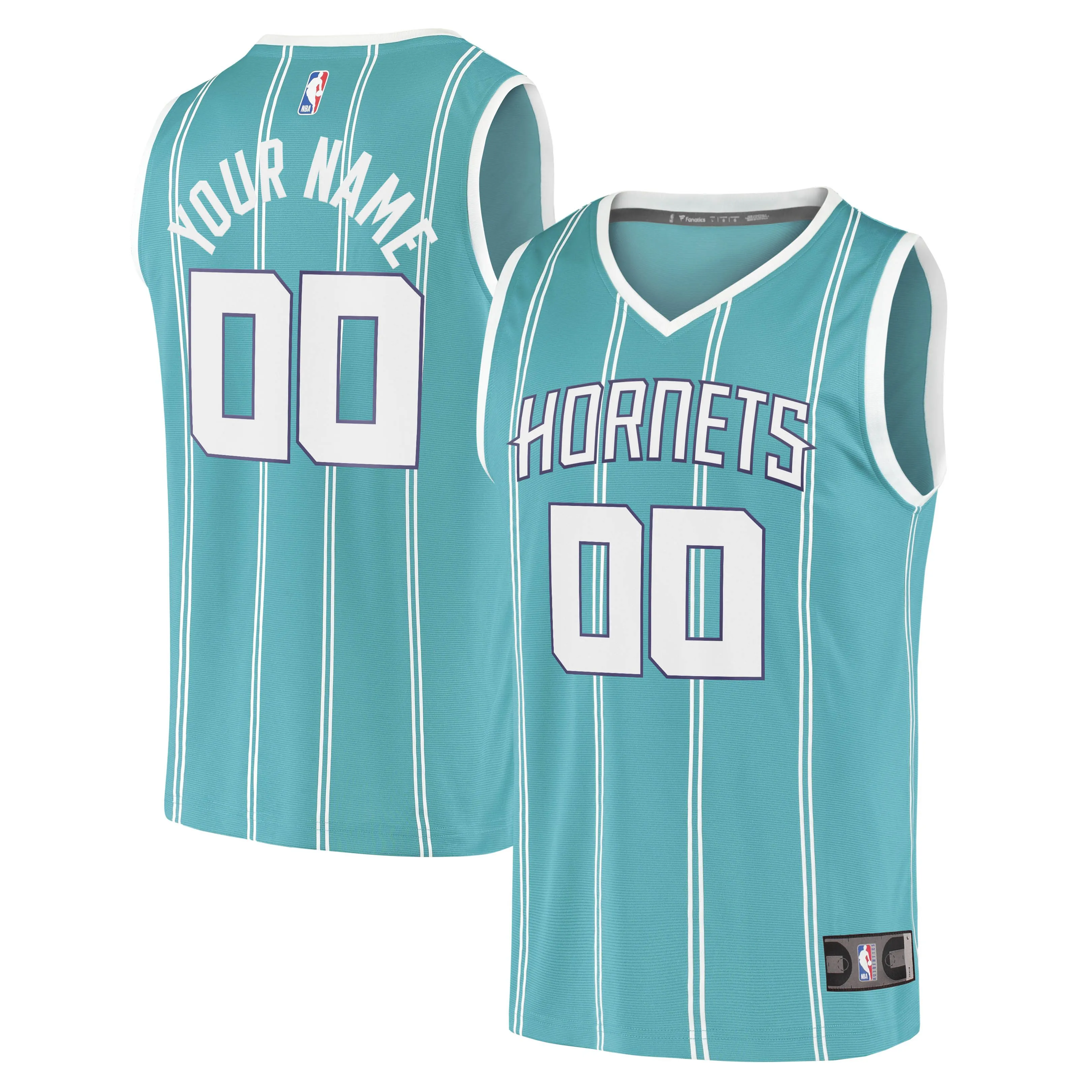 Charlotte Hornets Fanatics Branded Youth 2020 Fast Break Replica Custom Jersey - Icon Edition - Teal