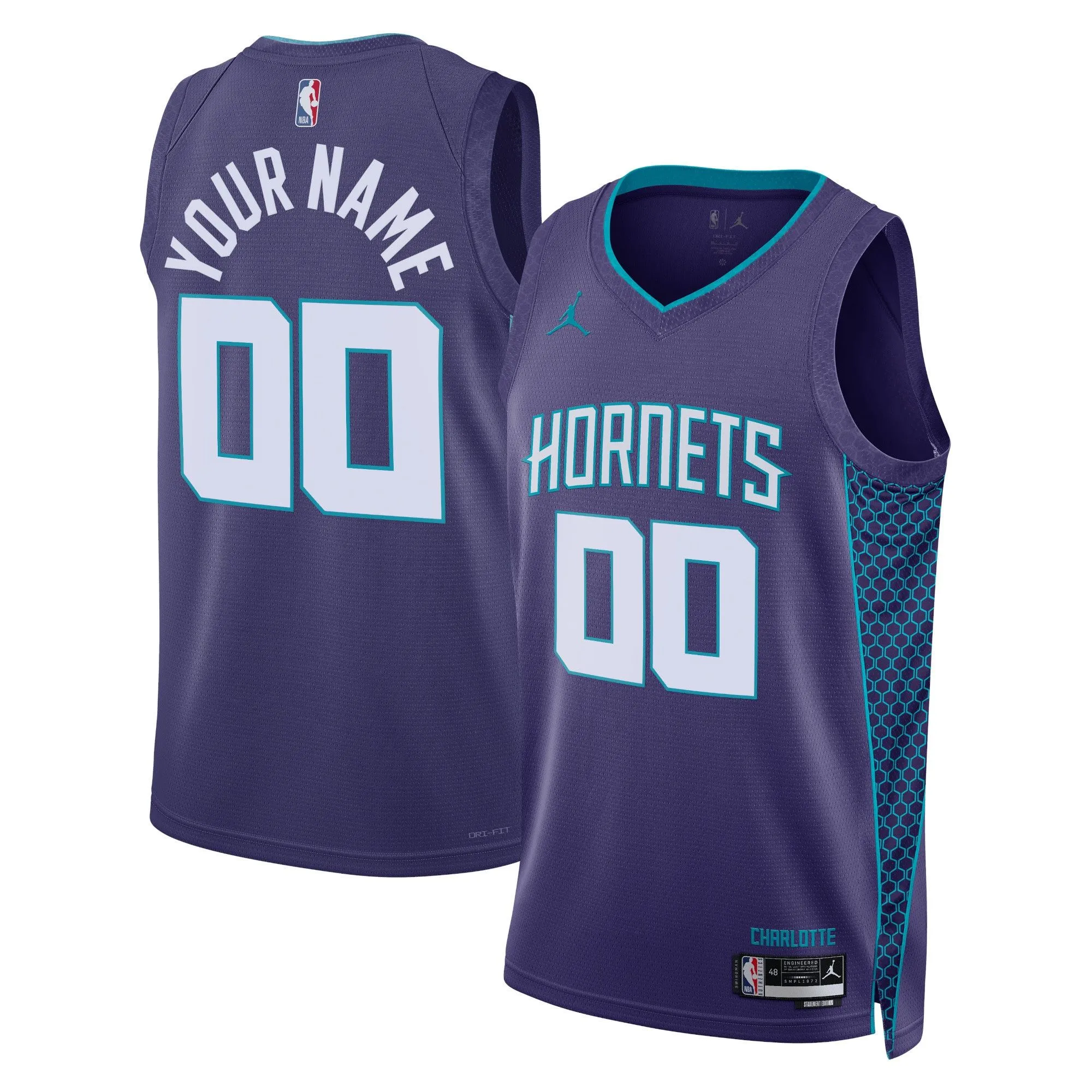 Charlotte Hornets Jordan Brand Unisex 2022/23 Swingman Custom Jersey - Statement Edition - Teal