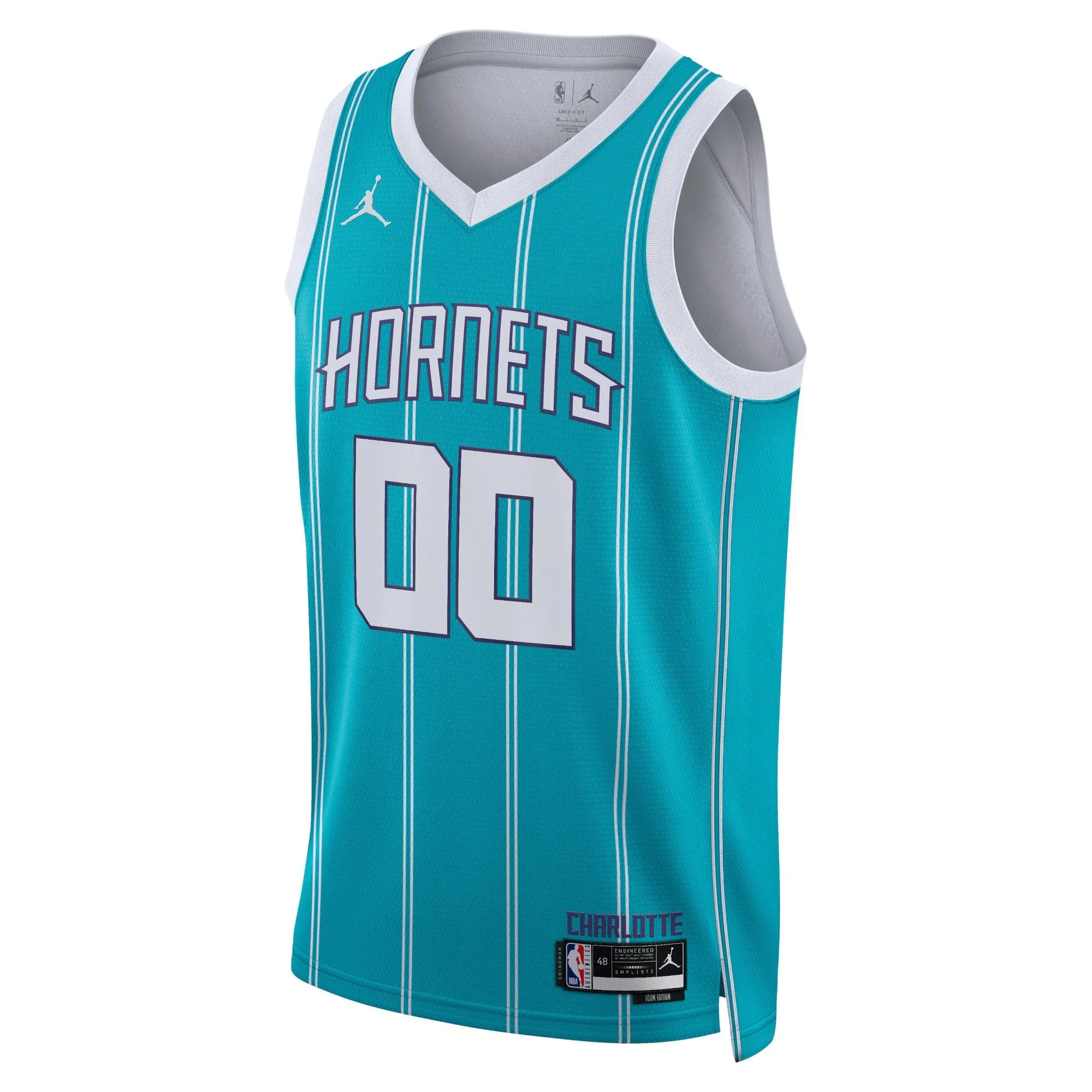 Charlotte Hornets Jordan Brand Unisex Swingman Custom Jersey Teal - Icon Edition