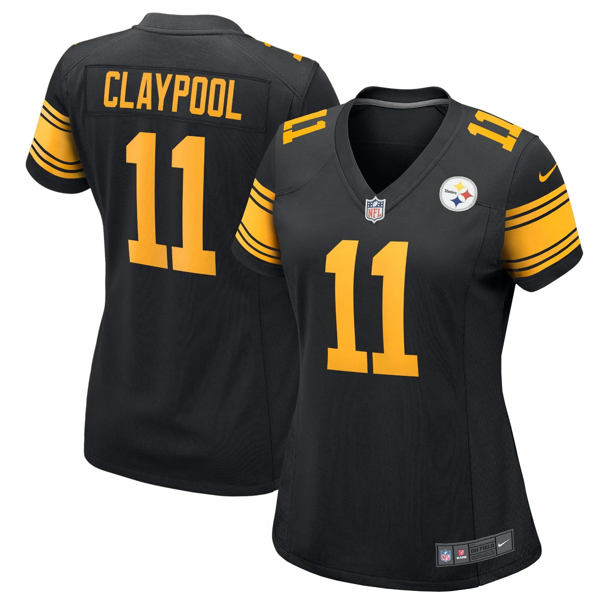 Chase Claypool Pittsburgh Steelers  Women's Alternate Game Jersey - Black