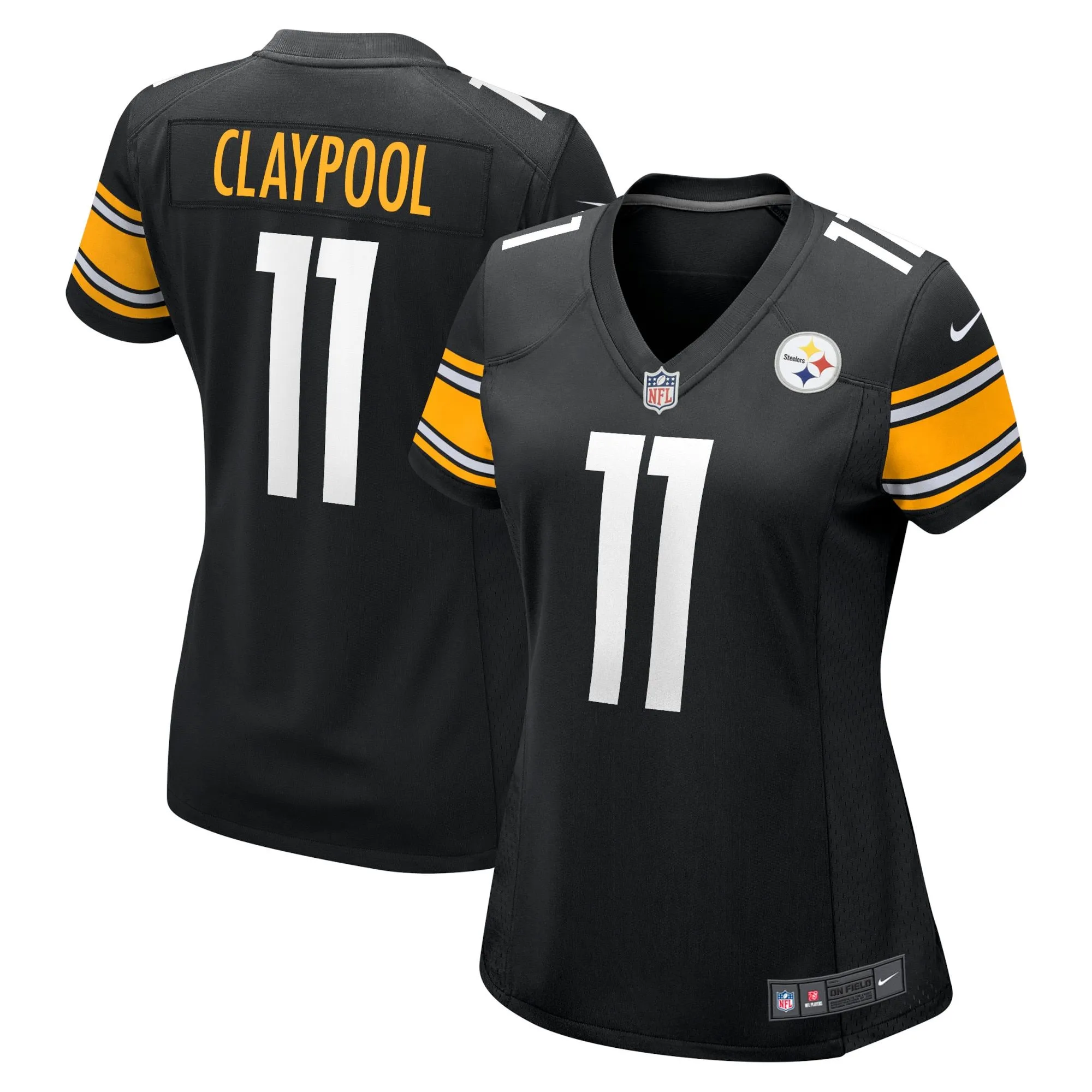 Chase Claypool Pittsburgh Steelers  Women's Player Game Jersey - Black