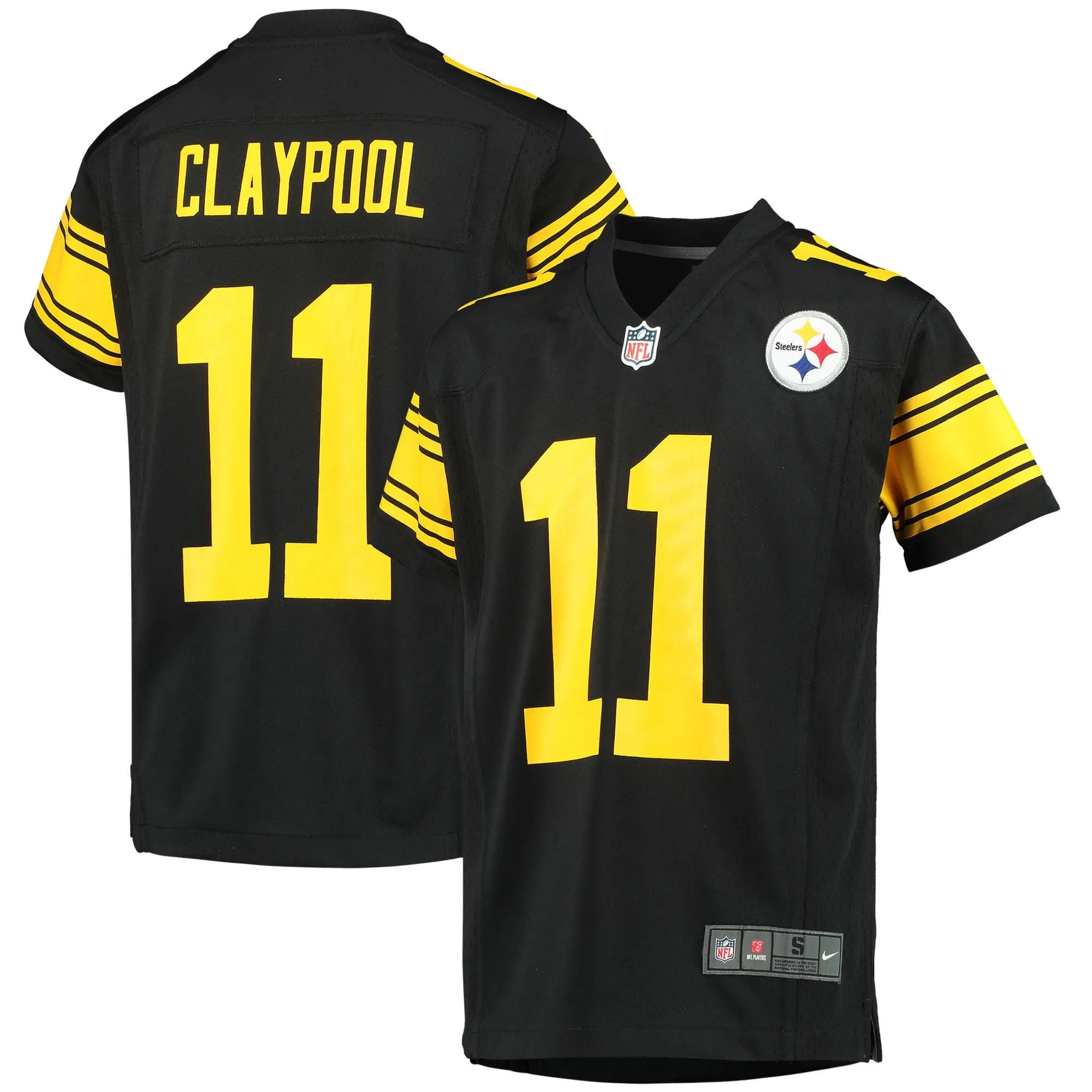 Chase Claypool Pittsburgh Steelers  Youth Alternate Player Game Jersey - Black