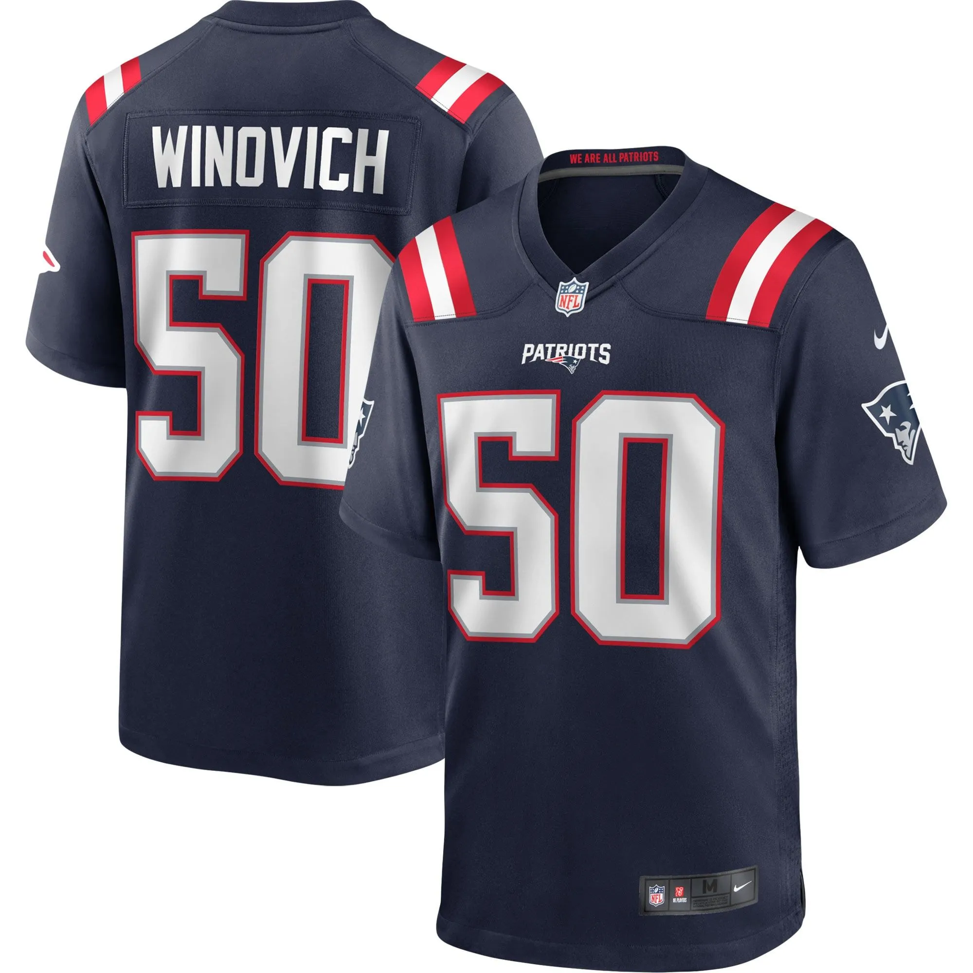 Chase Winovich New England Patriots  Game Player Jersey - Navy