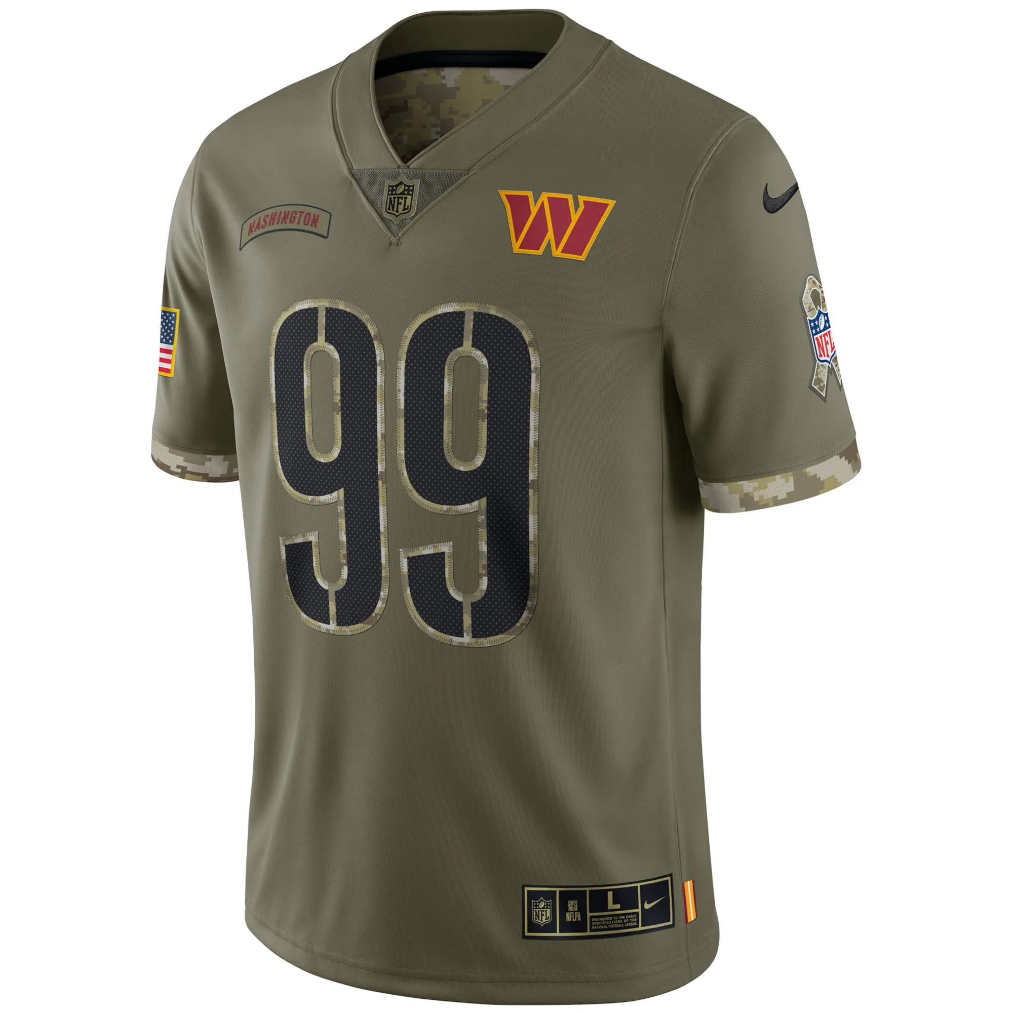 Chase Young Washington Commanders  2022 Salute To Service Limited Jersey - Olive