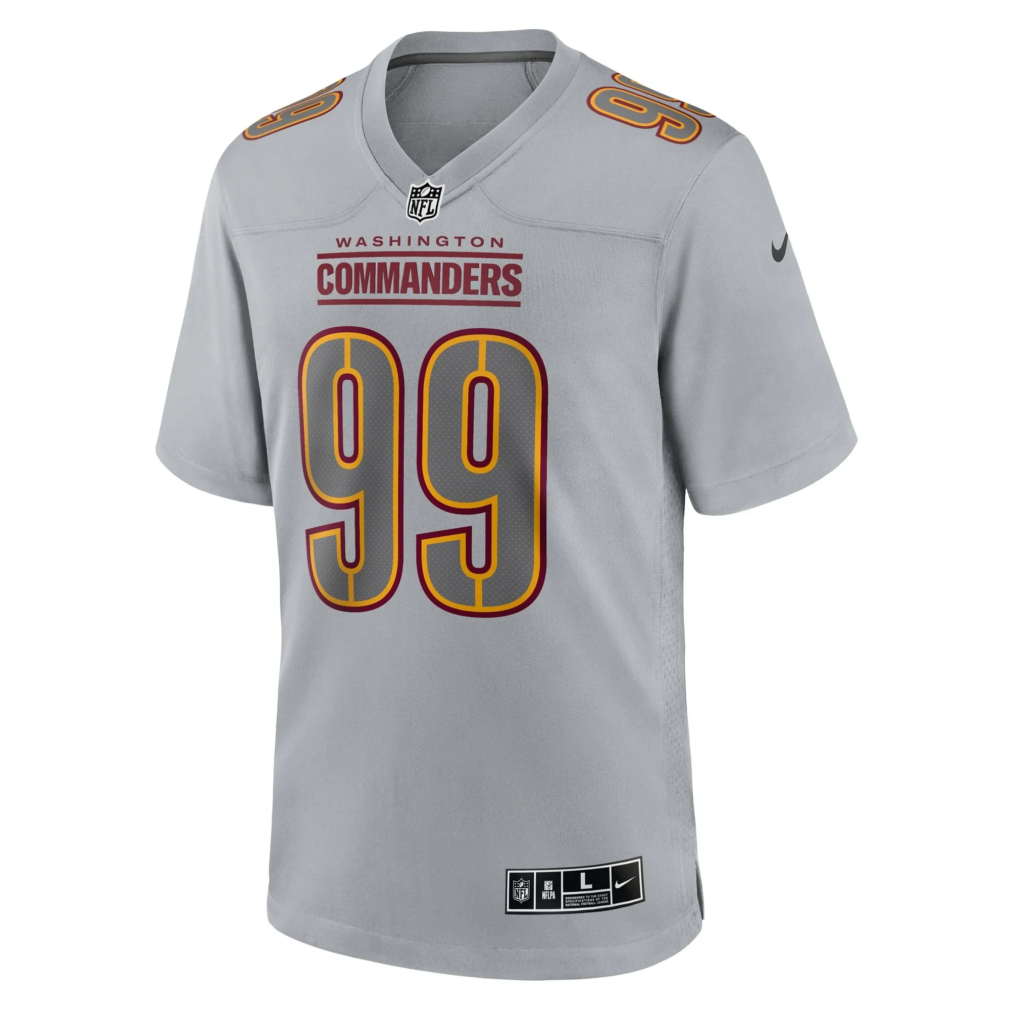 Chase Young Washington Commanders  Atmosphere Fashion Game Jersey - Gray